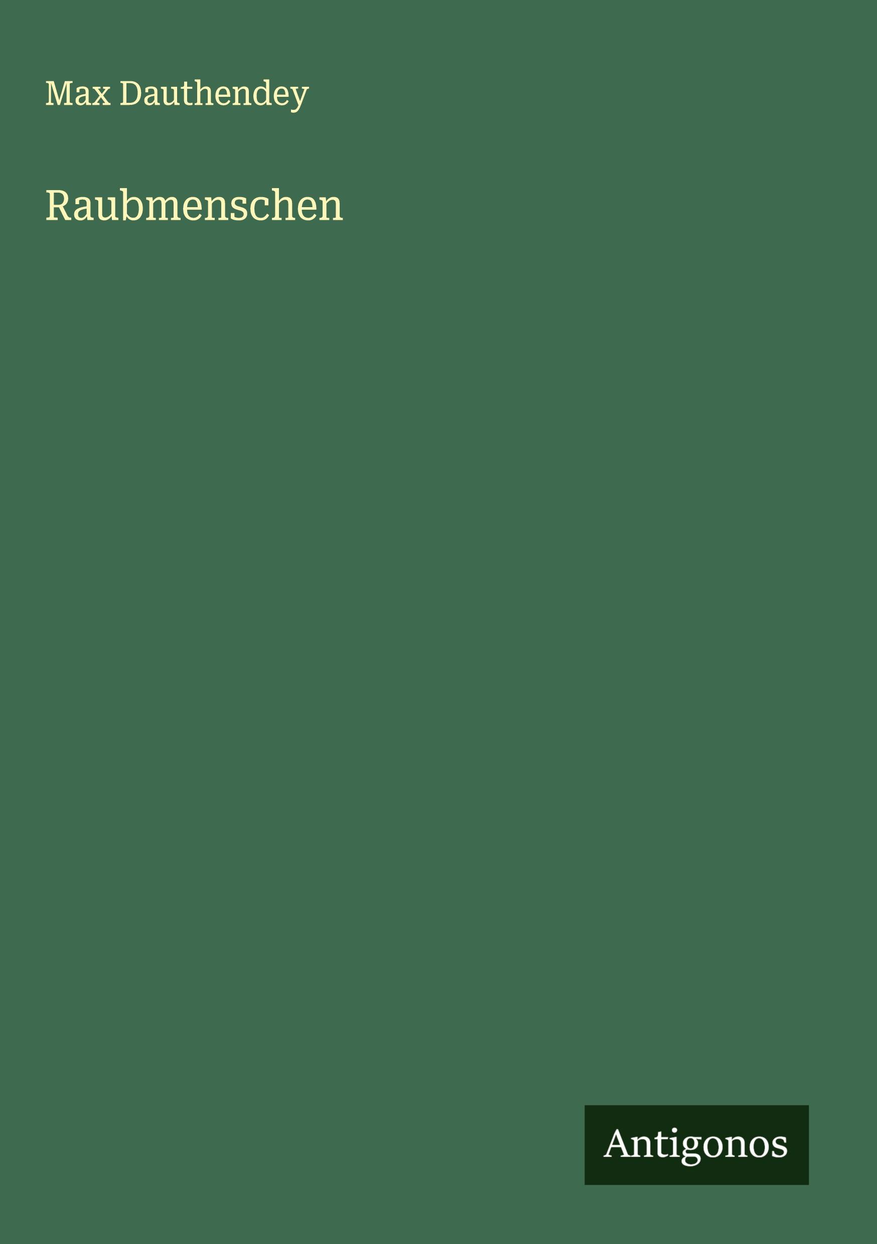 Vorderes Coverbild Raubmenschen
