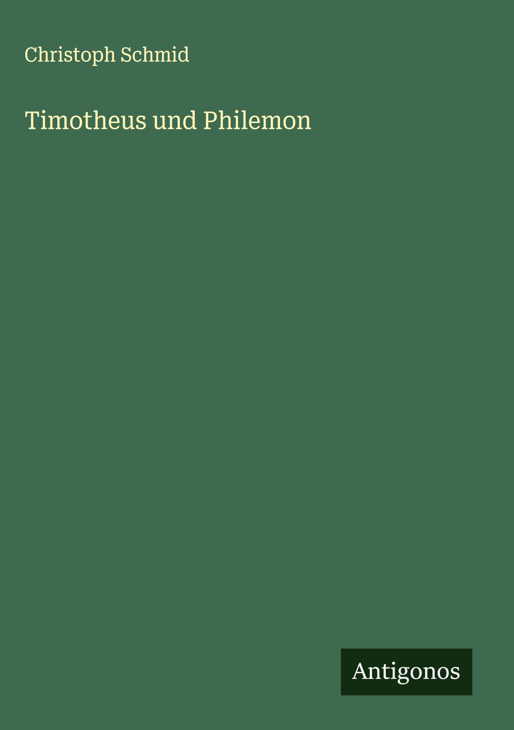 Vorderes Coverbild Timotheus und Philemon