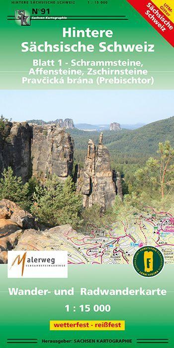 Vorderes Coverbild Hintere Sächsische Schweiz Blatt 1 - Schrammsteine, Affensteine, Zschirnsteine