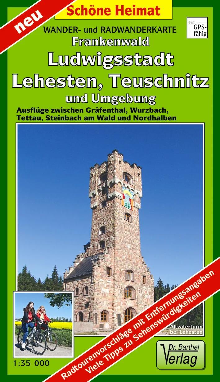 Vorderes Coverbild Wander- und Radwanderkarte Naturpark Frankenwald, Ludwigsstadt, Lehesten, Teuschnitz und Umgebung