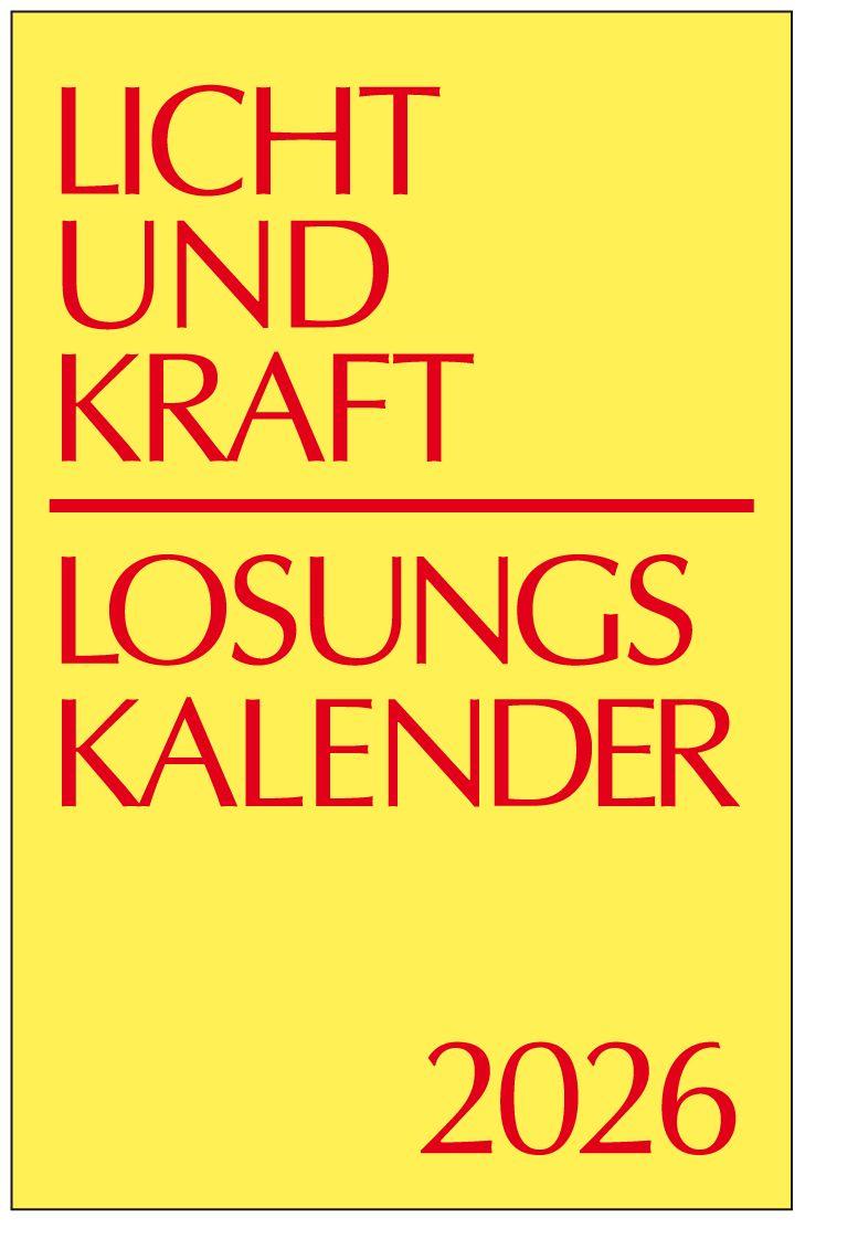 Vorderes Coverbild Licht und Kraft/Losungskalender 2026 Reiseausgabe in Heften
