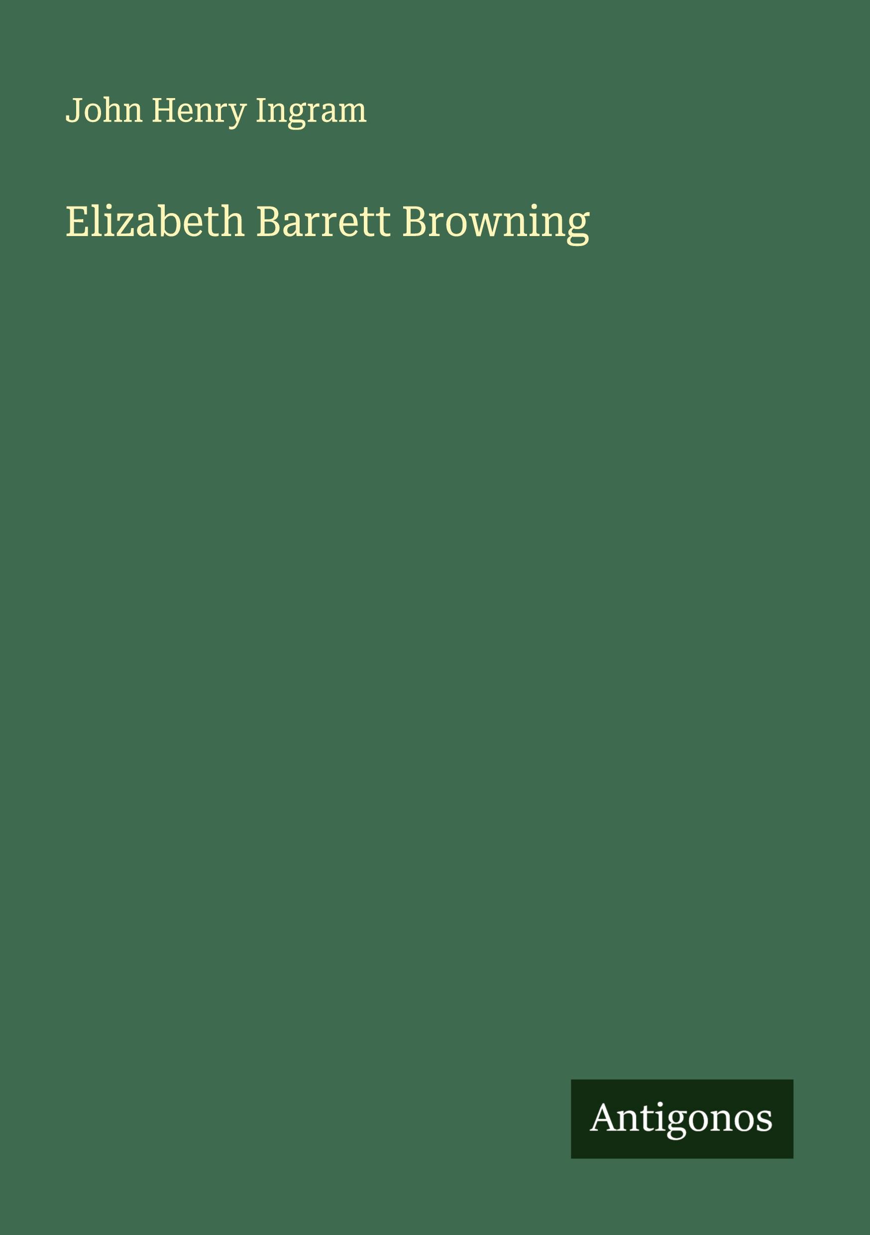 Vorderes Coverbild Elizabeth Barrett Browning
