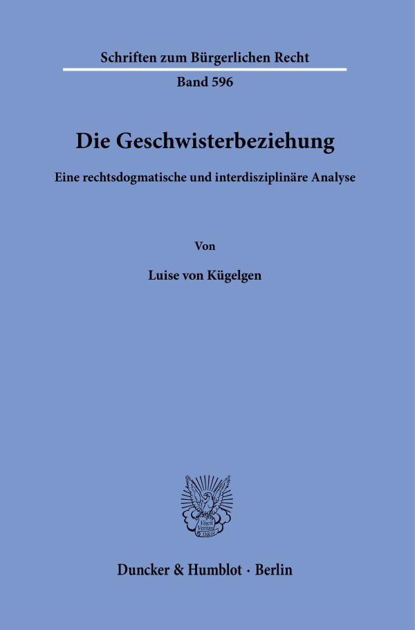 Vorderes Coverbild Die Geschwisterbeziehung