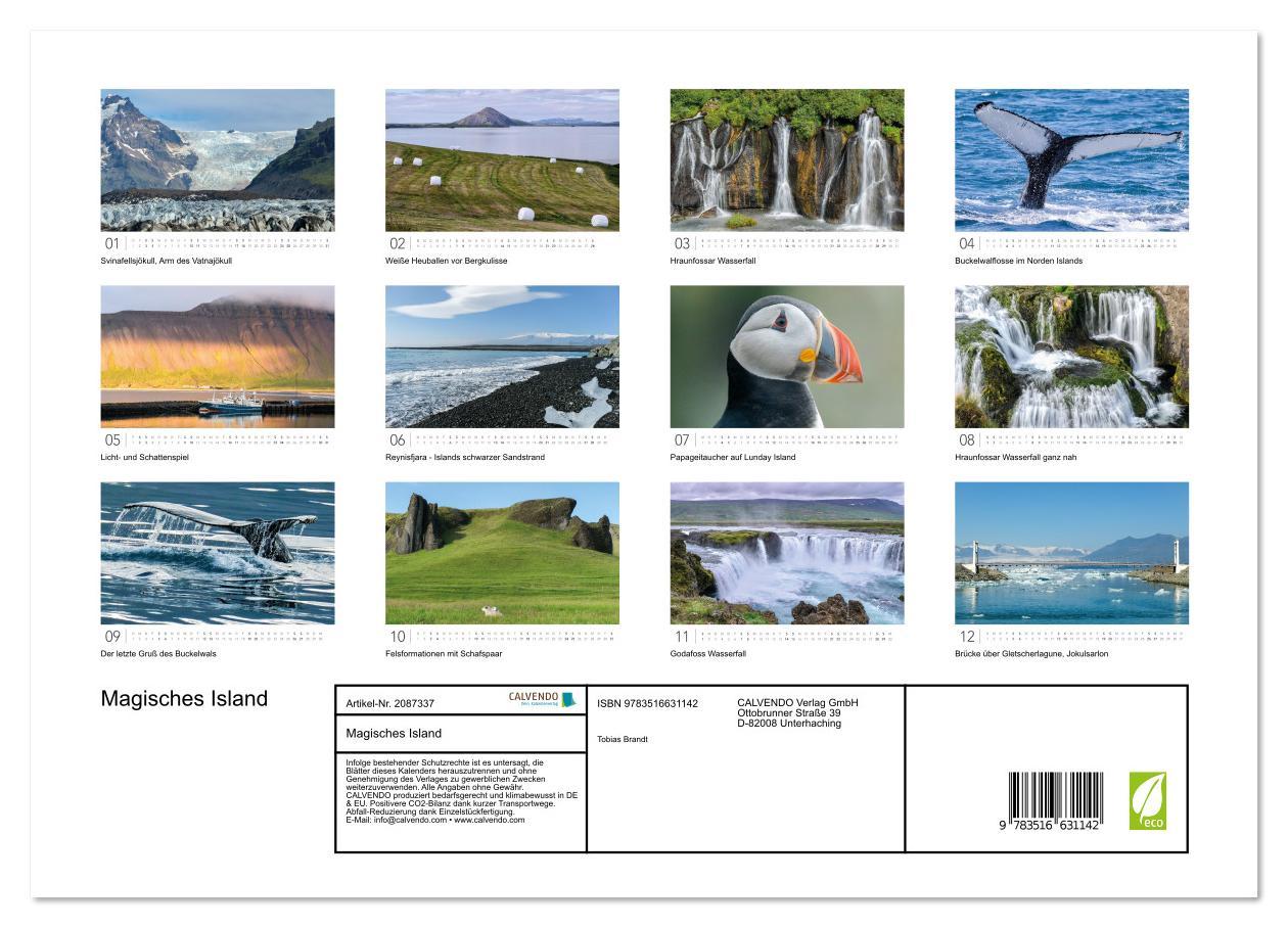 Beispielinhalt (Bild) Magisches Island (hochwertiger Premium Wandkalender 2026 DIN A2 quer), Kunstdruck in Hochglanz