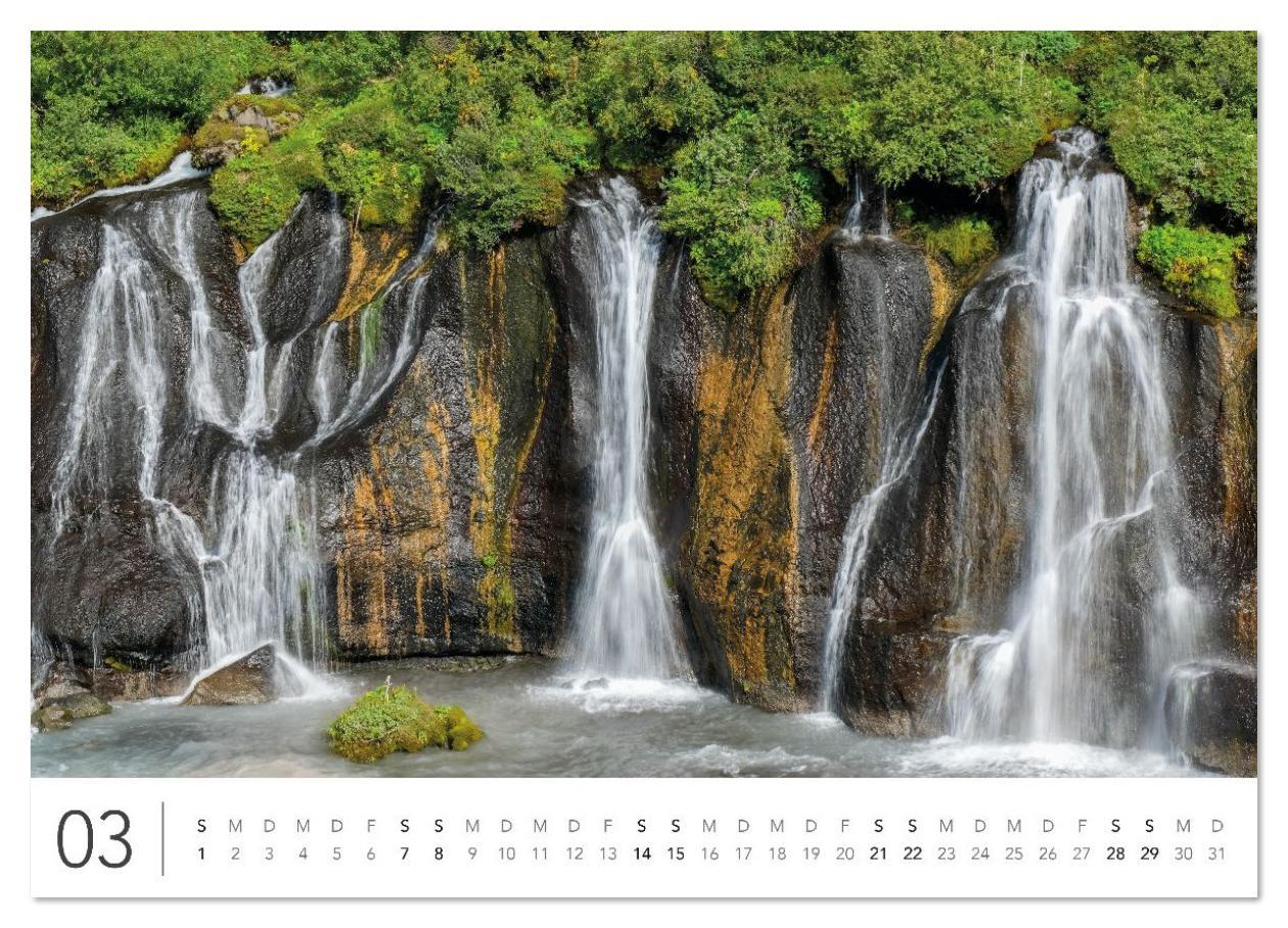 Beispielinhalt (Bild) Magisches Island (hochwertiger Premium Wandkalender 2026 DIN A2 quer), Kunstdruck in Hochglanz