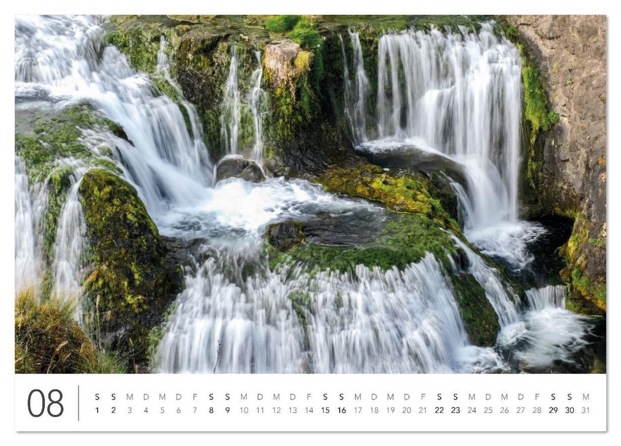 Beispielinhalt (Bild) Magisches Island (Tischkalender 2026 DIN A5 quer), CALVENDO Monatskalender