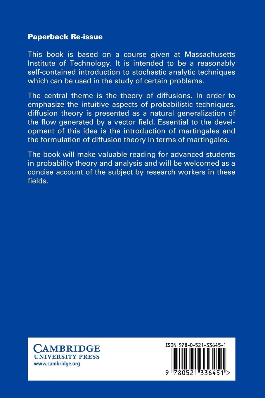 Rückseitencover Lectures on Stochastic Analysis