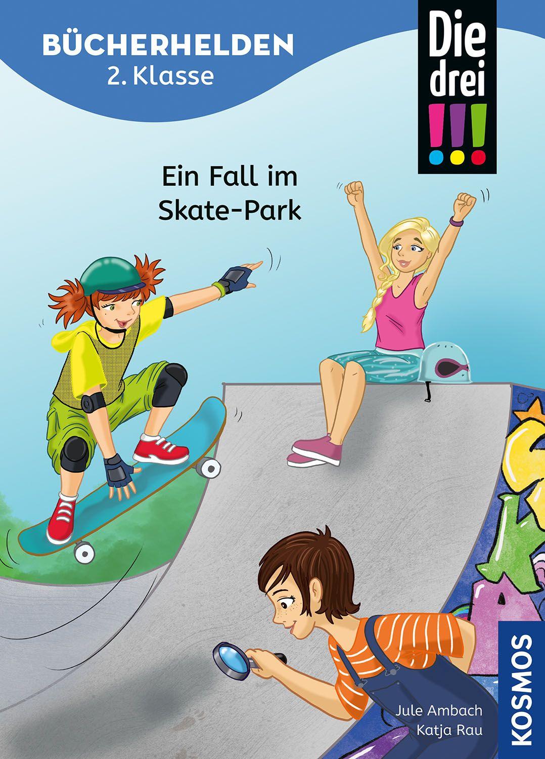 Vorderes Coverbild Die drei !!!, Bücherhelden 2. Klasse, Ein Fall im Skate-Park
