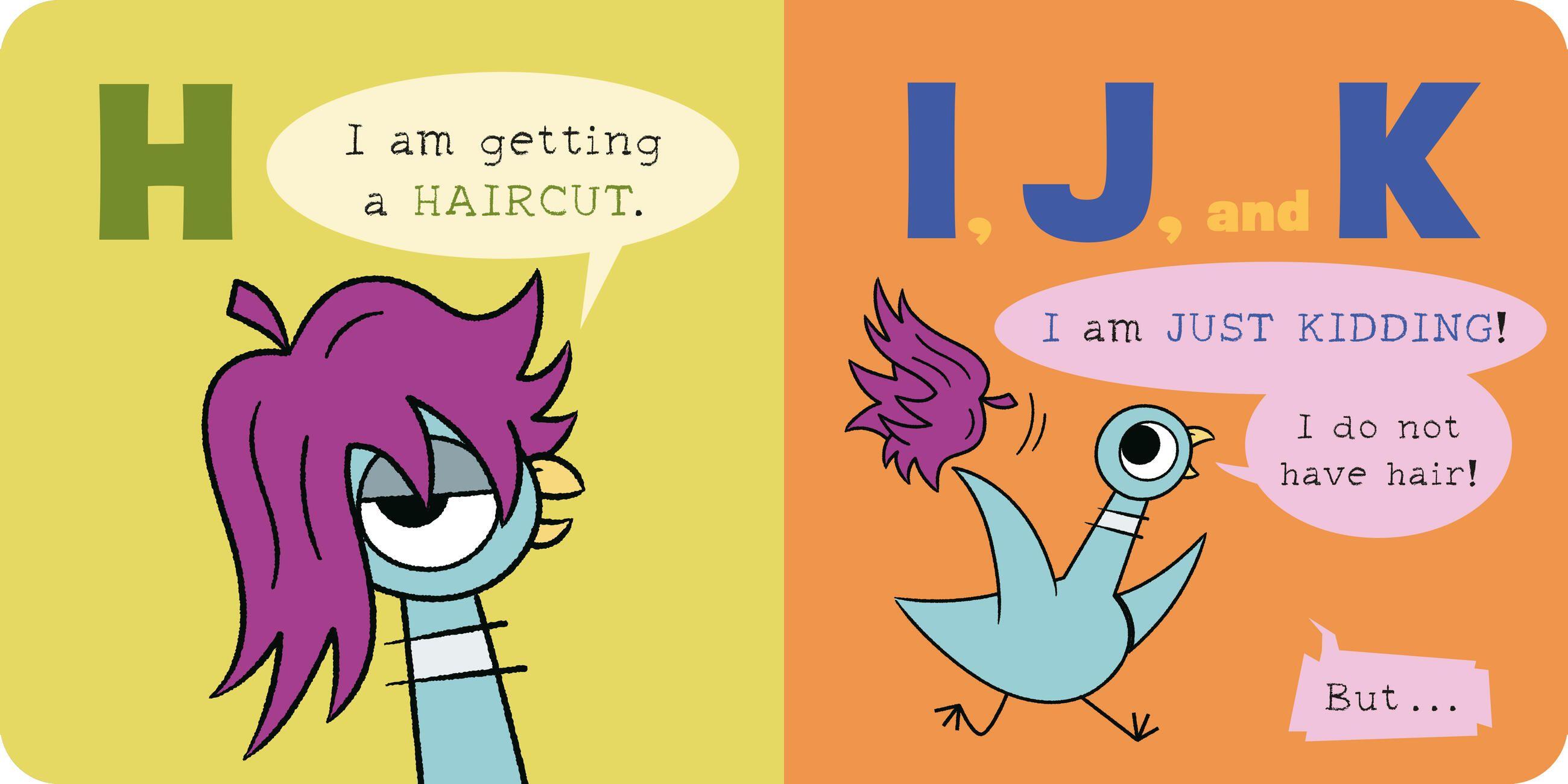 Beispielinhalt (Bild) The Pigeon WON'T Say the ABCs!