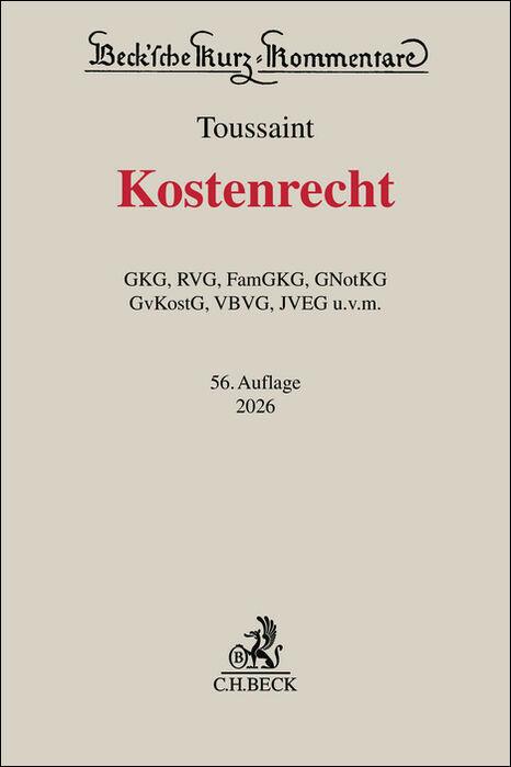 Vorderes Coverbild Kostenrecht