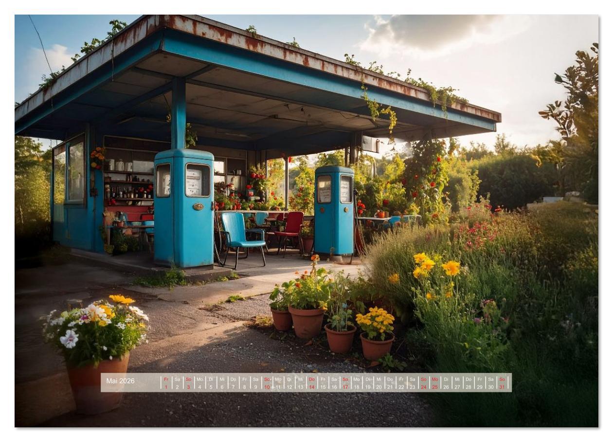 Beispielinhalt (Bild) Der morbide Charme (Wandkalender 2026 DIN A4 quer), CALVENDO Monatskalender