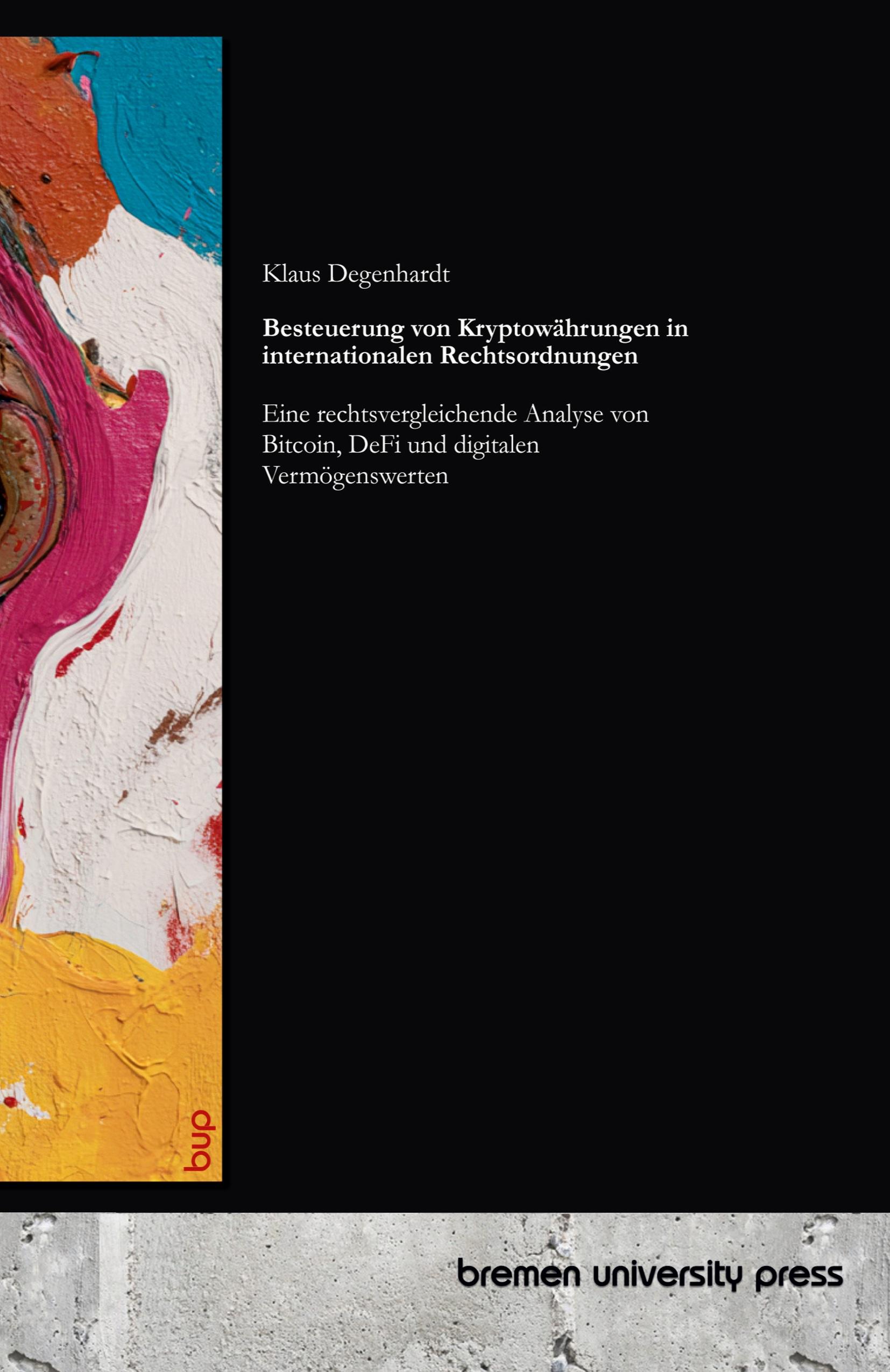 Vorderes Coverbild Besteuerung von Kryptowährungen in internationalen Rechtsordnungen