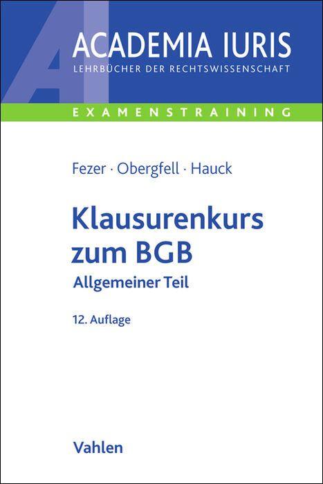 Vorderes Coverbild Klausurenkurs zum BGB