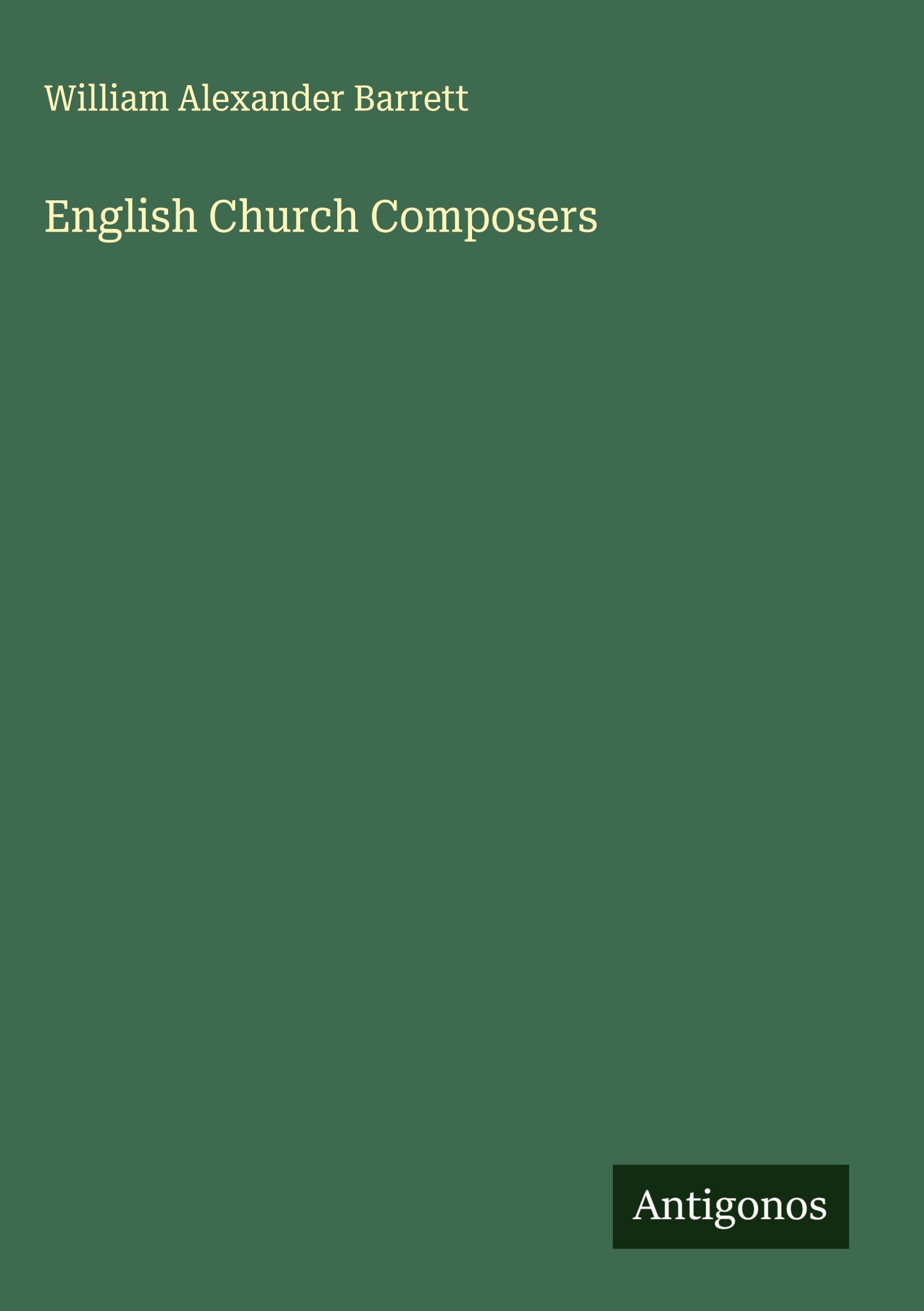 Vorderes Coverbild English Church Composers