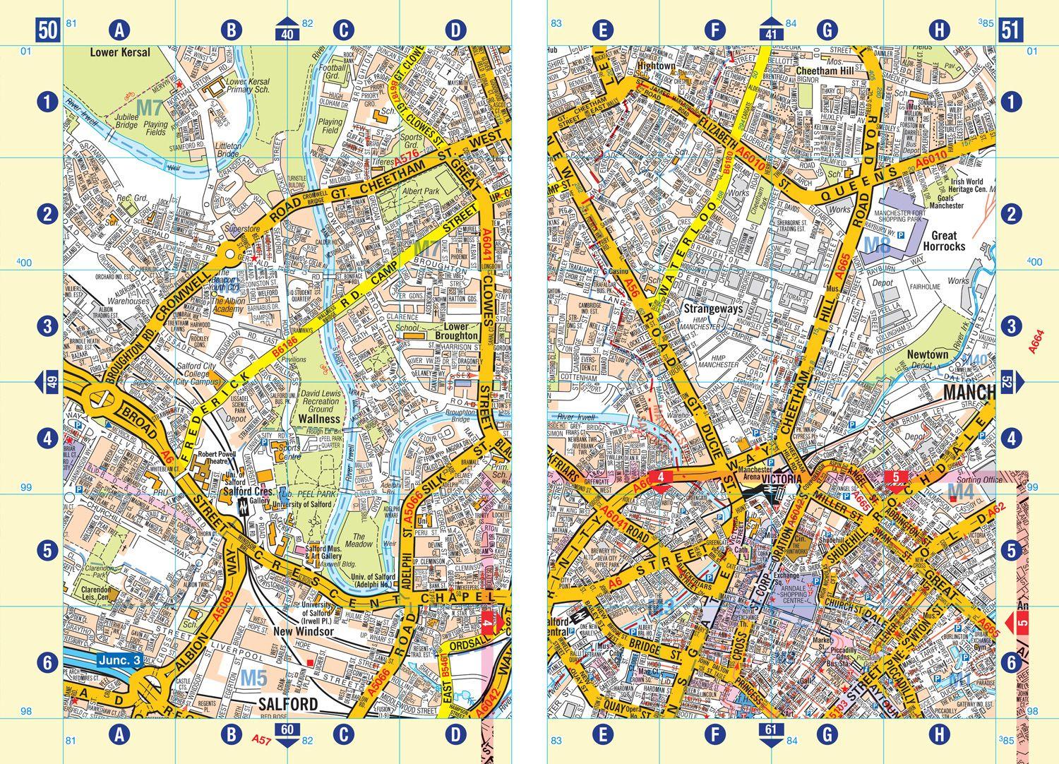 Beispielinhalt (Bild) Manchester A-Z Street Atlas