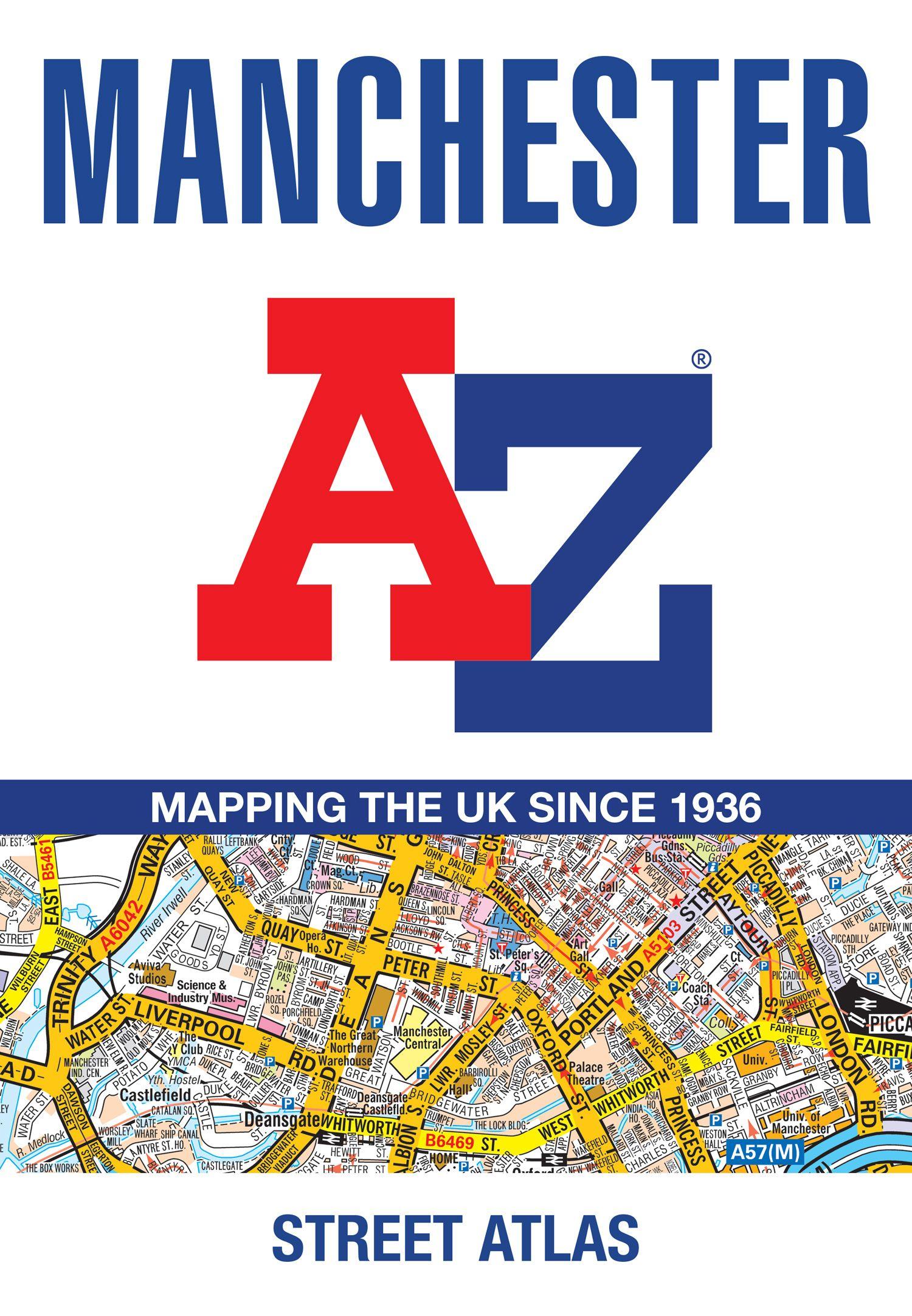 Vorderes Coverbild Manchester A-Z Street Atlas