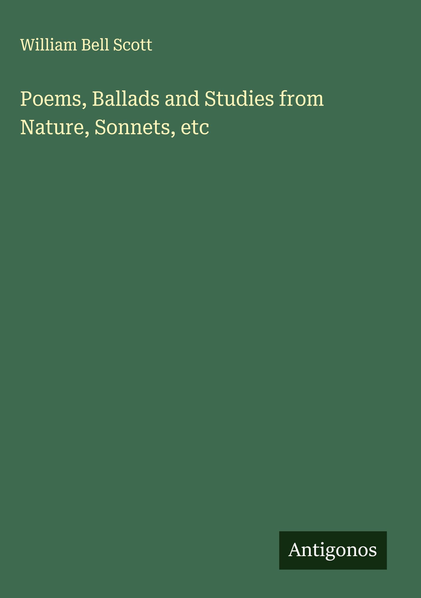 Vorderes Coverbild Poems, Ballads and Studies from Nature, Sonnets, etc