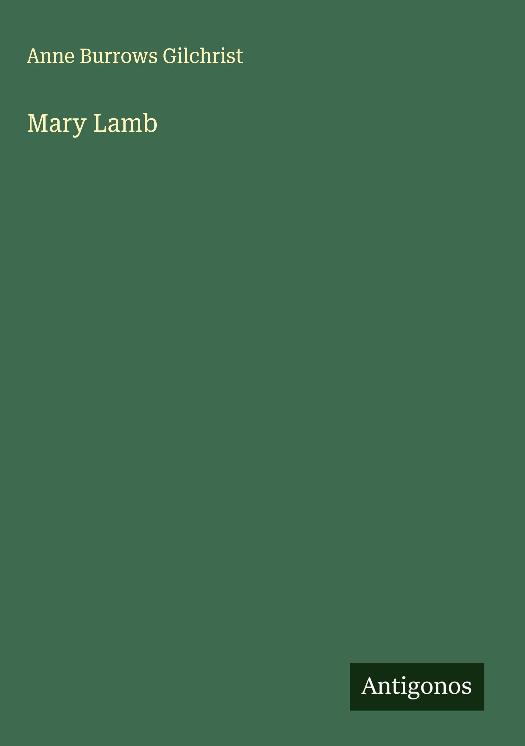 Vorderes Coverbild Mary Lamb
