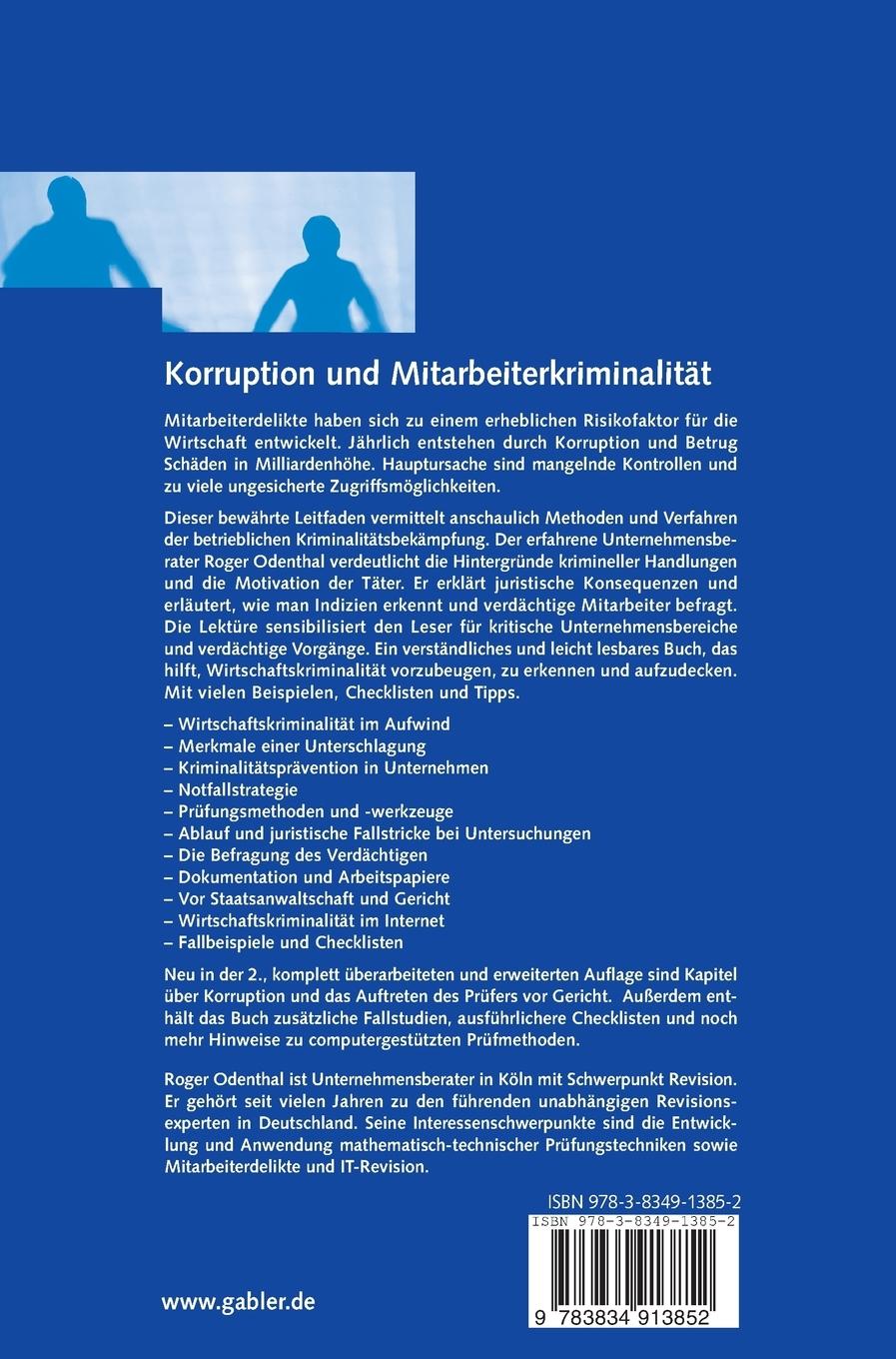 Rückseitencover Korruption und Mitarbeiterkriminalität