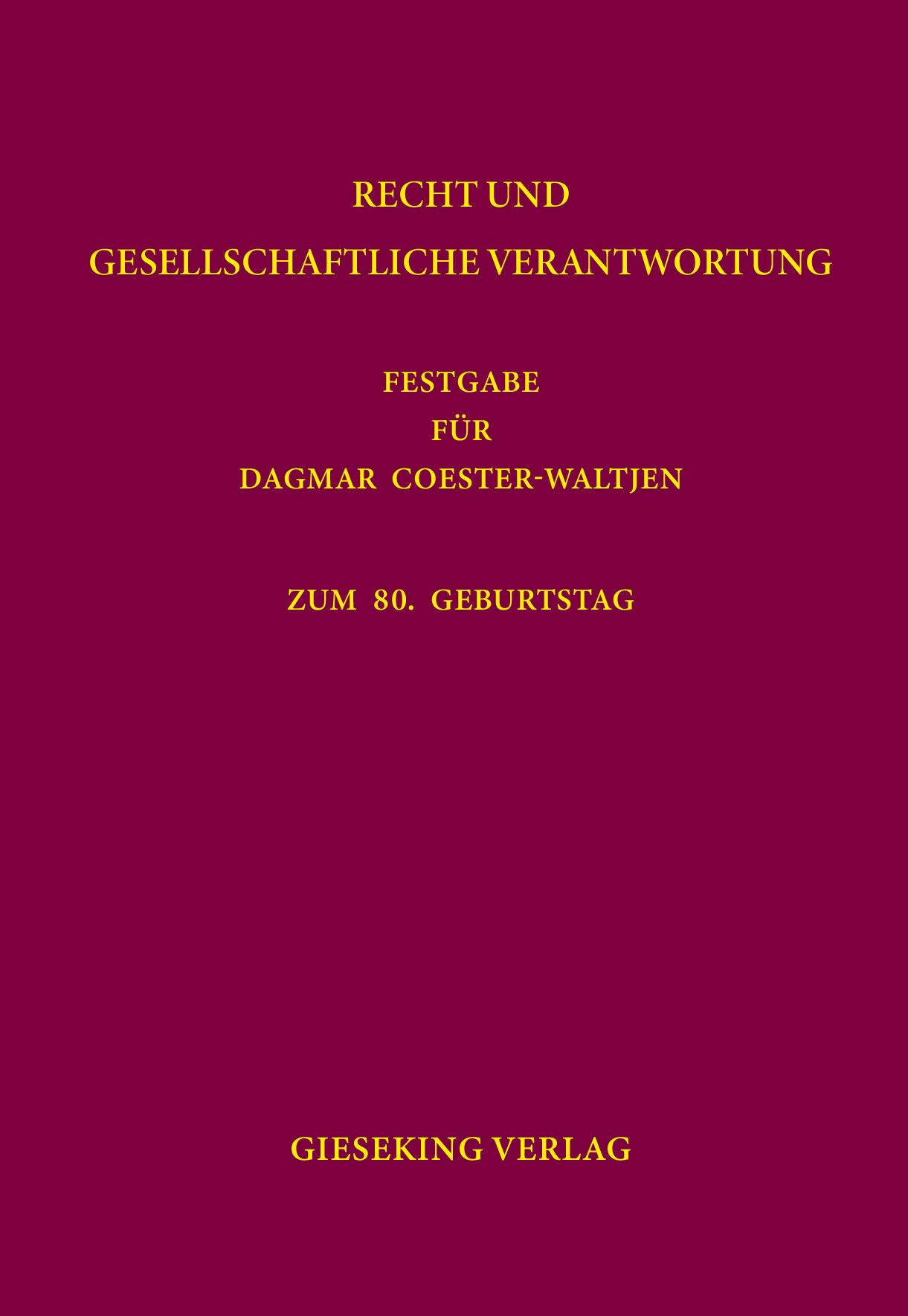 Vorderes Coverbild Recht und gesellschaftliche Verantwortung