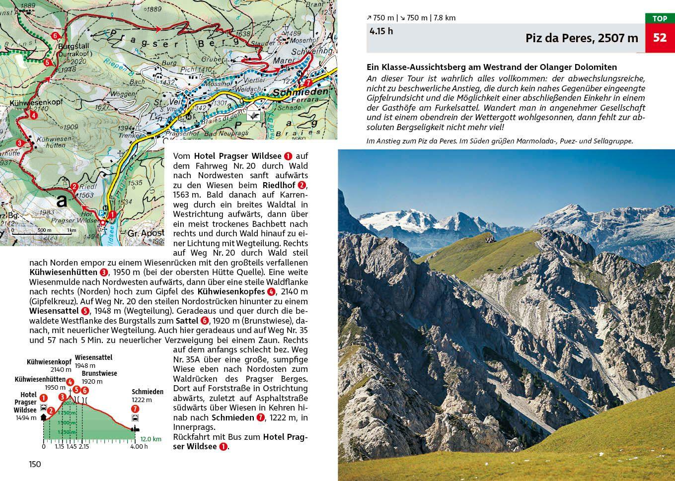 Beispielinhalt (Bild) Dolomiten - Sextner Dolomiten, Rother Wanderführer