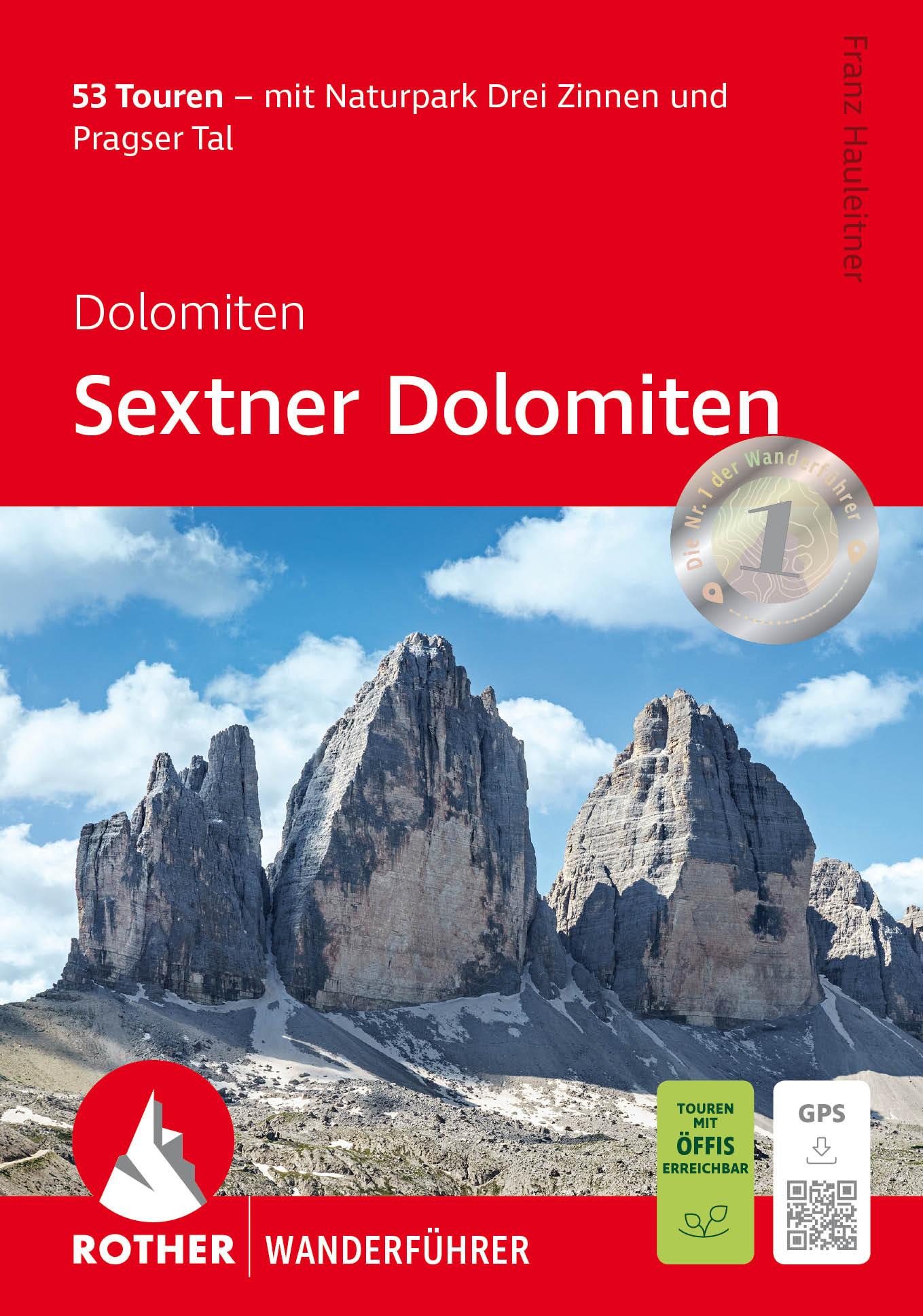 Vorderes Coverbild Dolomiten - Sextner Dolomiten, Rother Wanderführer