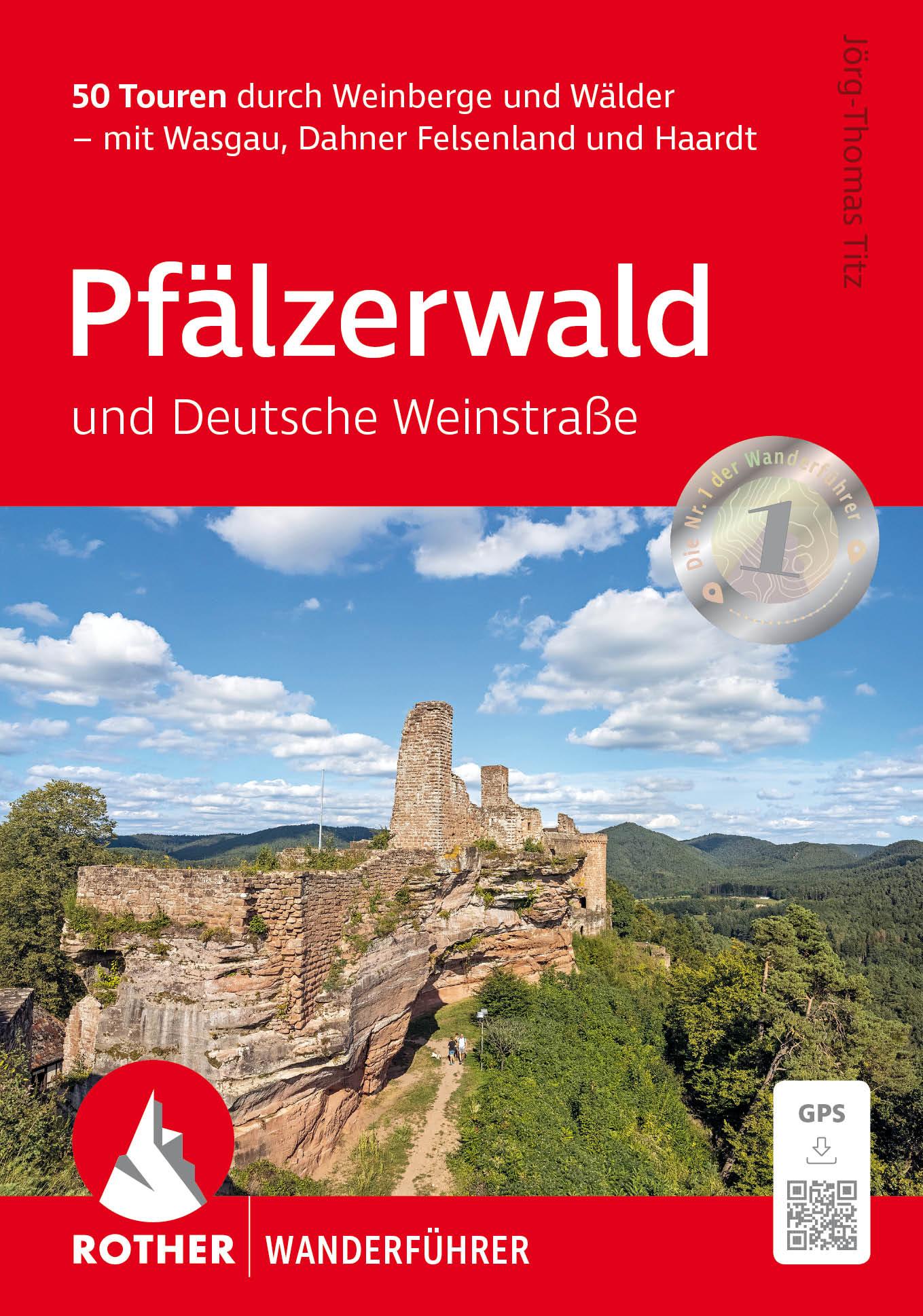 Vorderes Coverbild Pfälzerwald und Deutsche Weinstraße, Rother Wanderführer