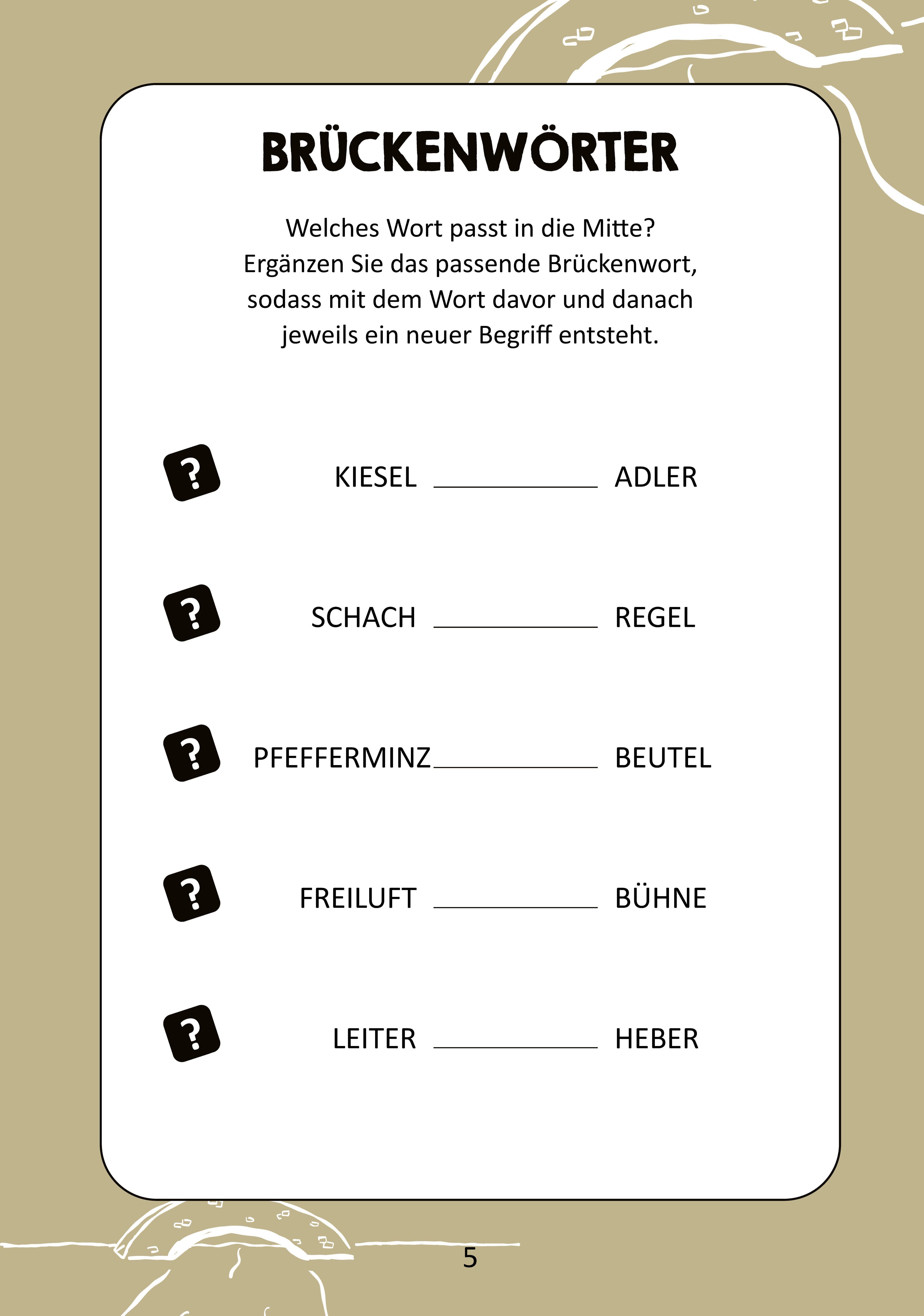 Beispielinhalt (Bild) Gedächtnistraining für Senioren - Das Gedächtnistraining-Buch für zwischendurch