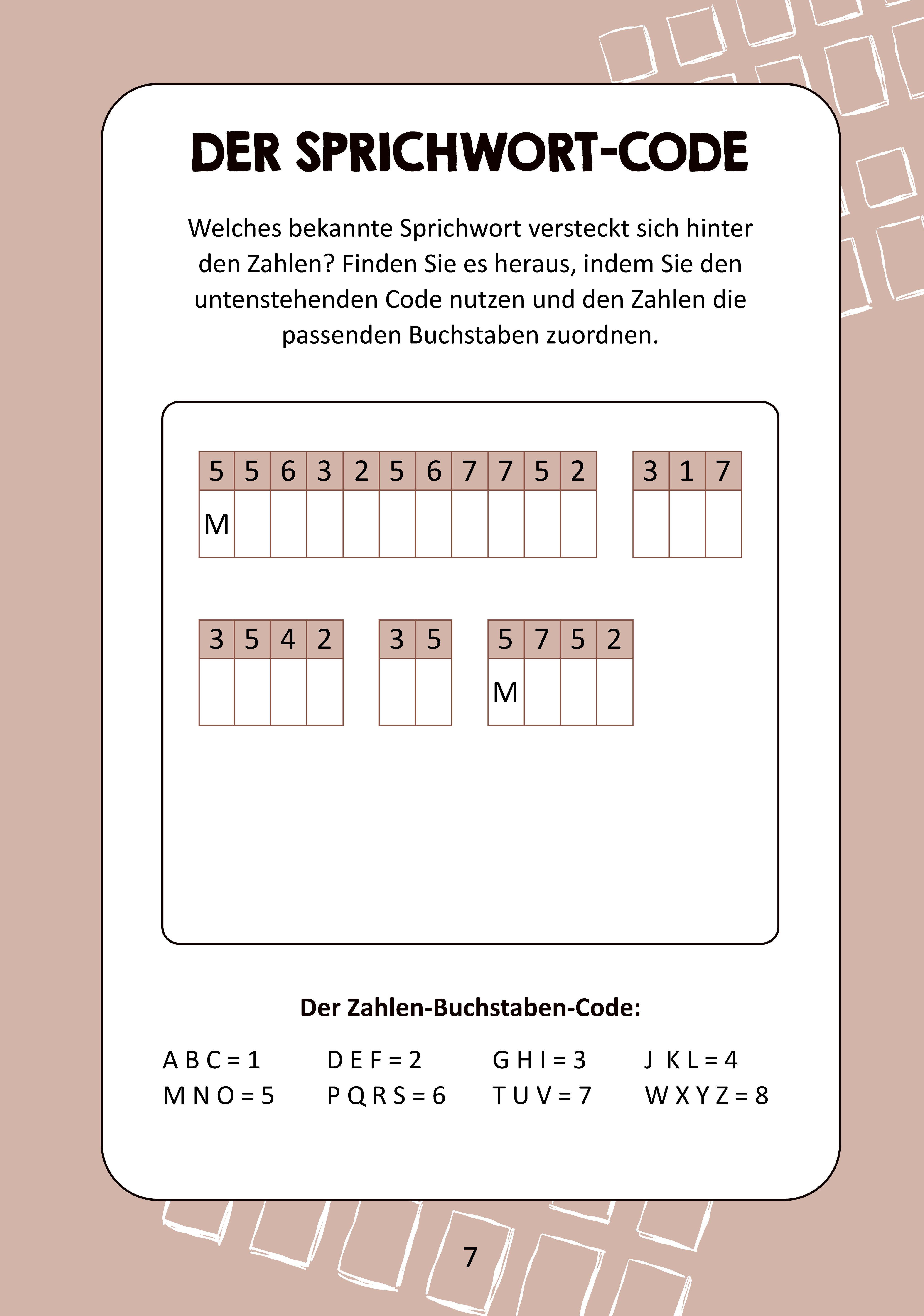 Beispielinhalt (Bild) Gedächtnistraining für Senioren - Das Gedächtnistraining-Buch für zwischendurch