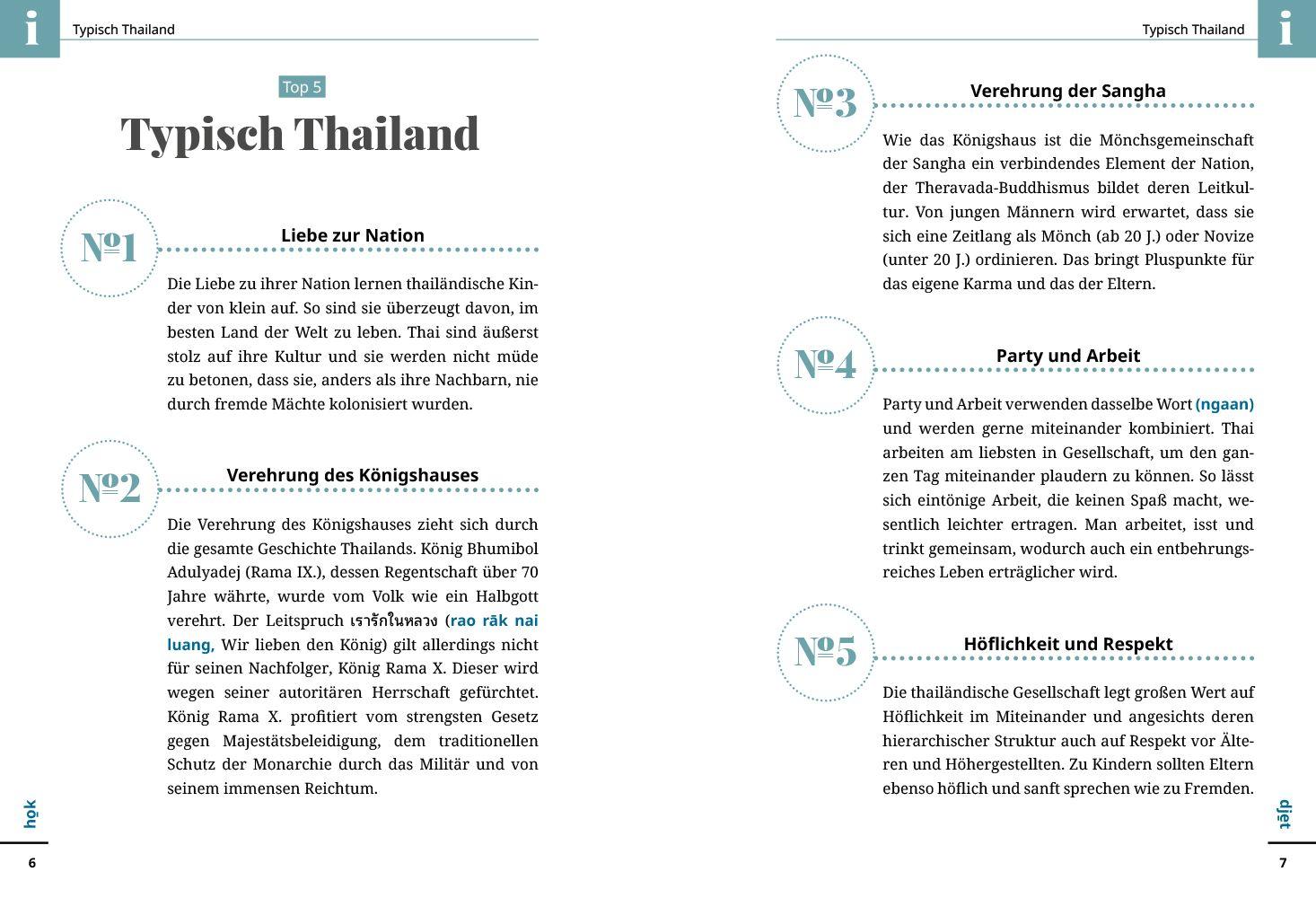 Beispielinhalt (Bild) Reise Know-How Sprachführer Thai - Wort für Wort