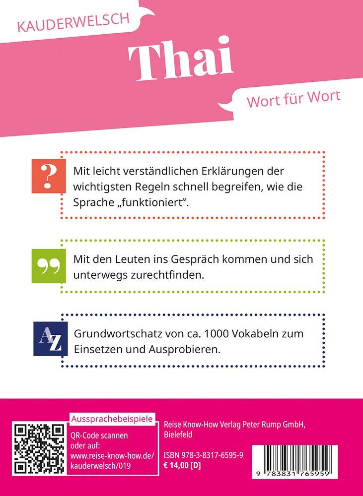 Beispielinhalt (Bild) Reise Know-How Sprachführer Thai - Wort für Wort