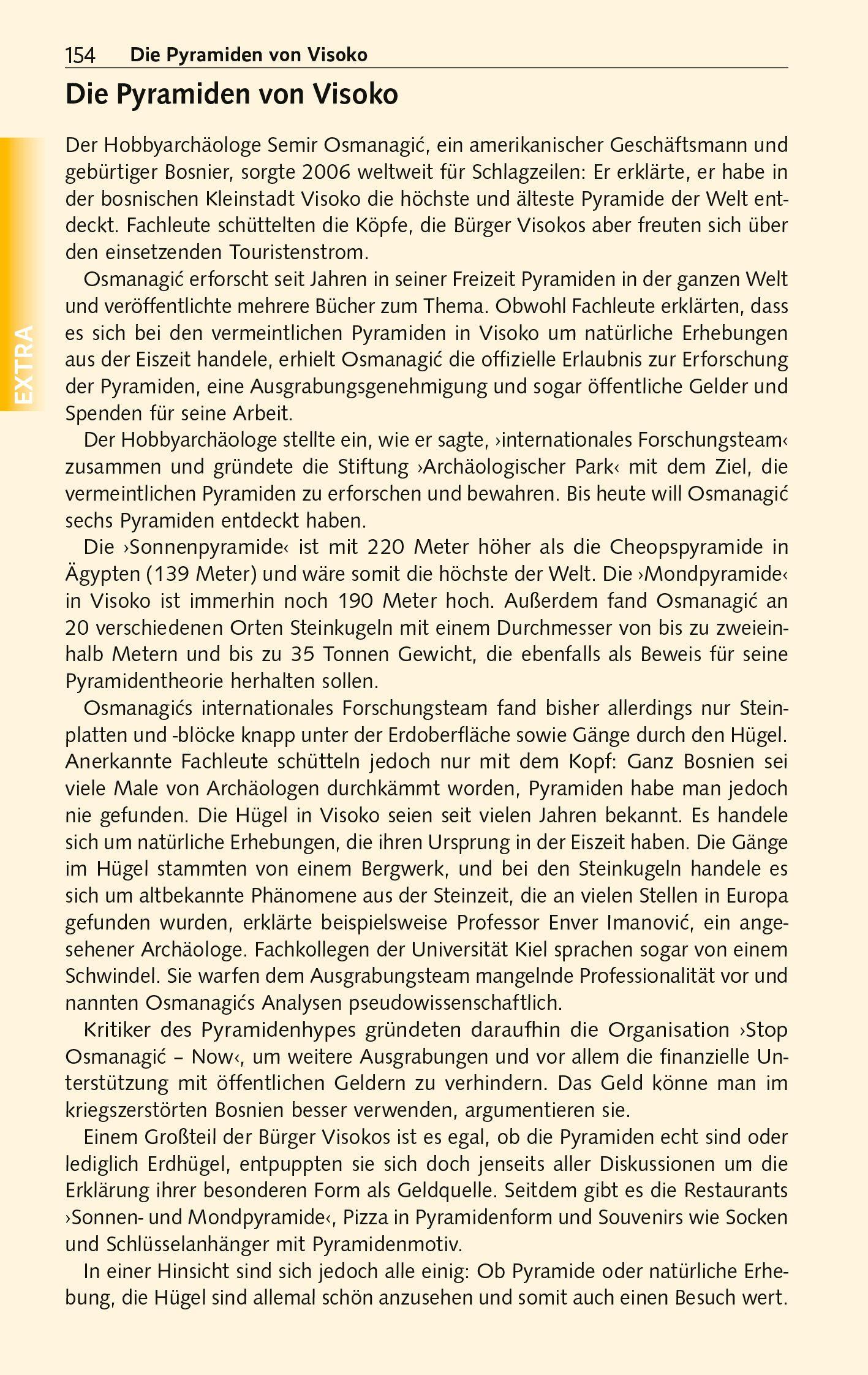 Beispielinhalt (Bild) TRESCHER Reiseführer Bosnien und Herzegowina