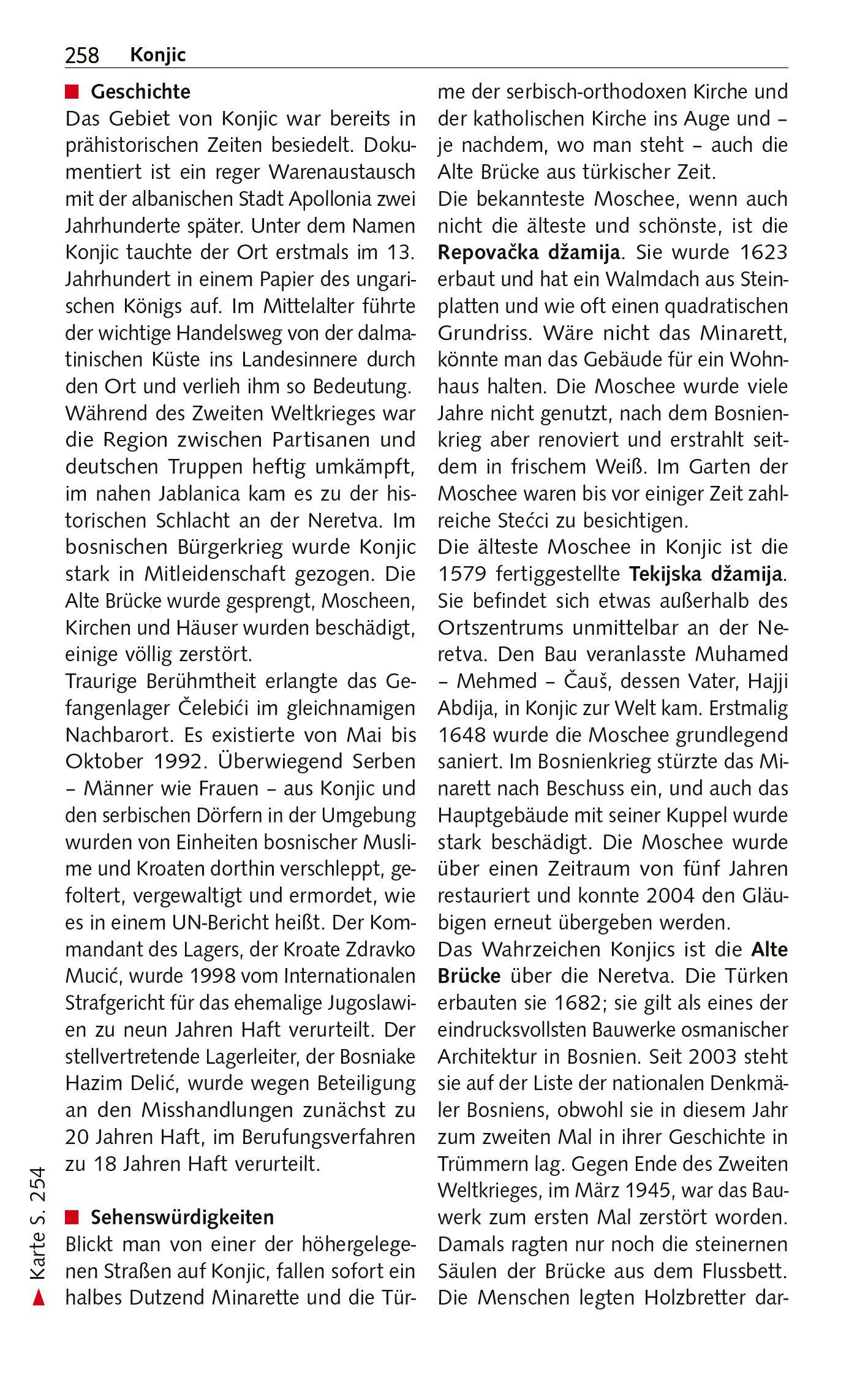 Beispielinhalt (Bild) TRESCHER Reiseführer Bosnien und Herzegowina