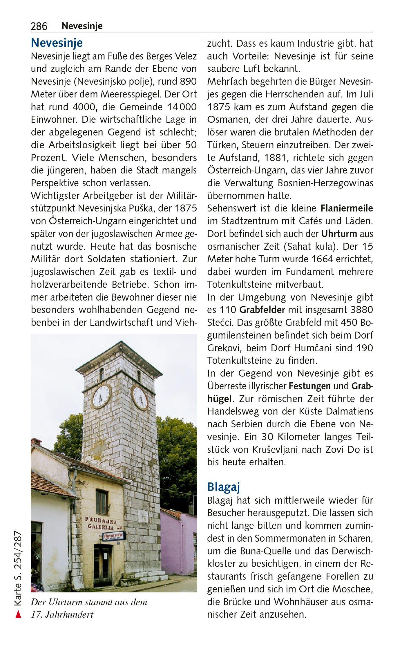 Beispielinhalt (Bild) TRESCHER Reiseführer Bosnien und Herzegowina