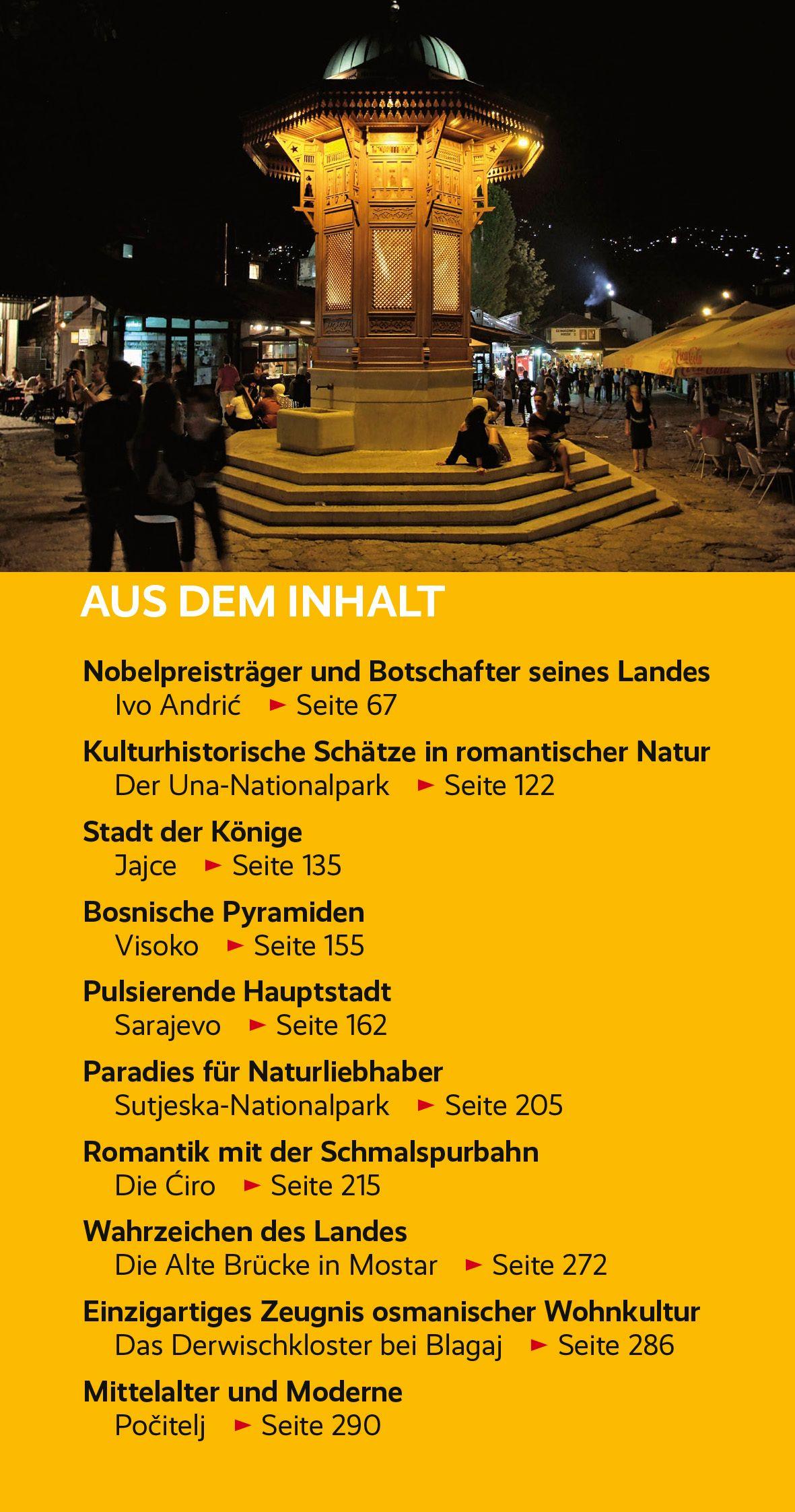 Beispielinhalt (Bild) TRESCHER Reiseführer Bosnien und Herzegowina