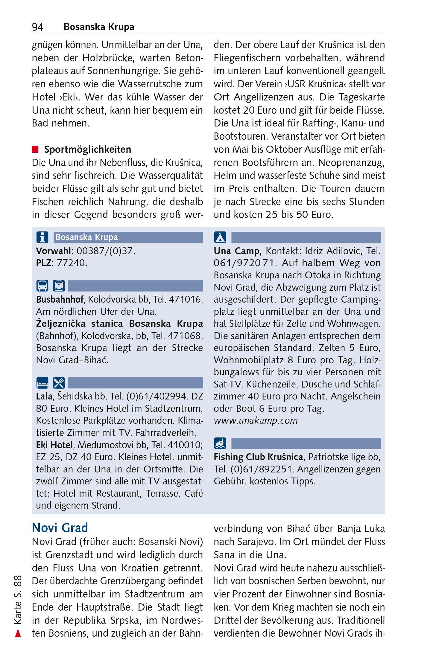 Beispielinhalt (Bild) TRESCHER Reiseführer Bosnien und Herzegowina