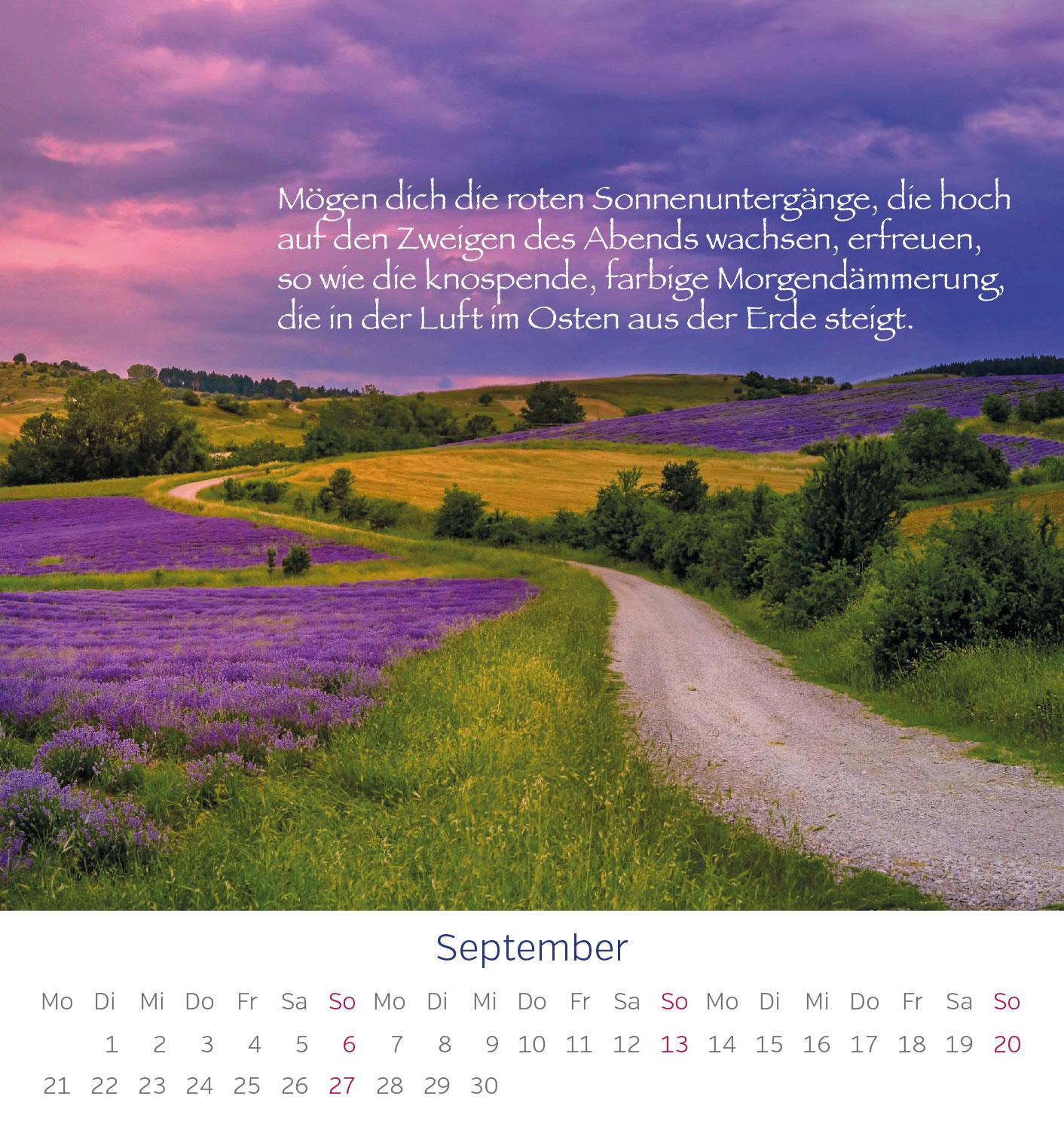 Beispielinhalt (Bild) Irische Segenssprüche 2026