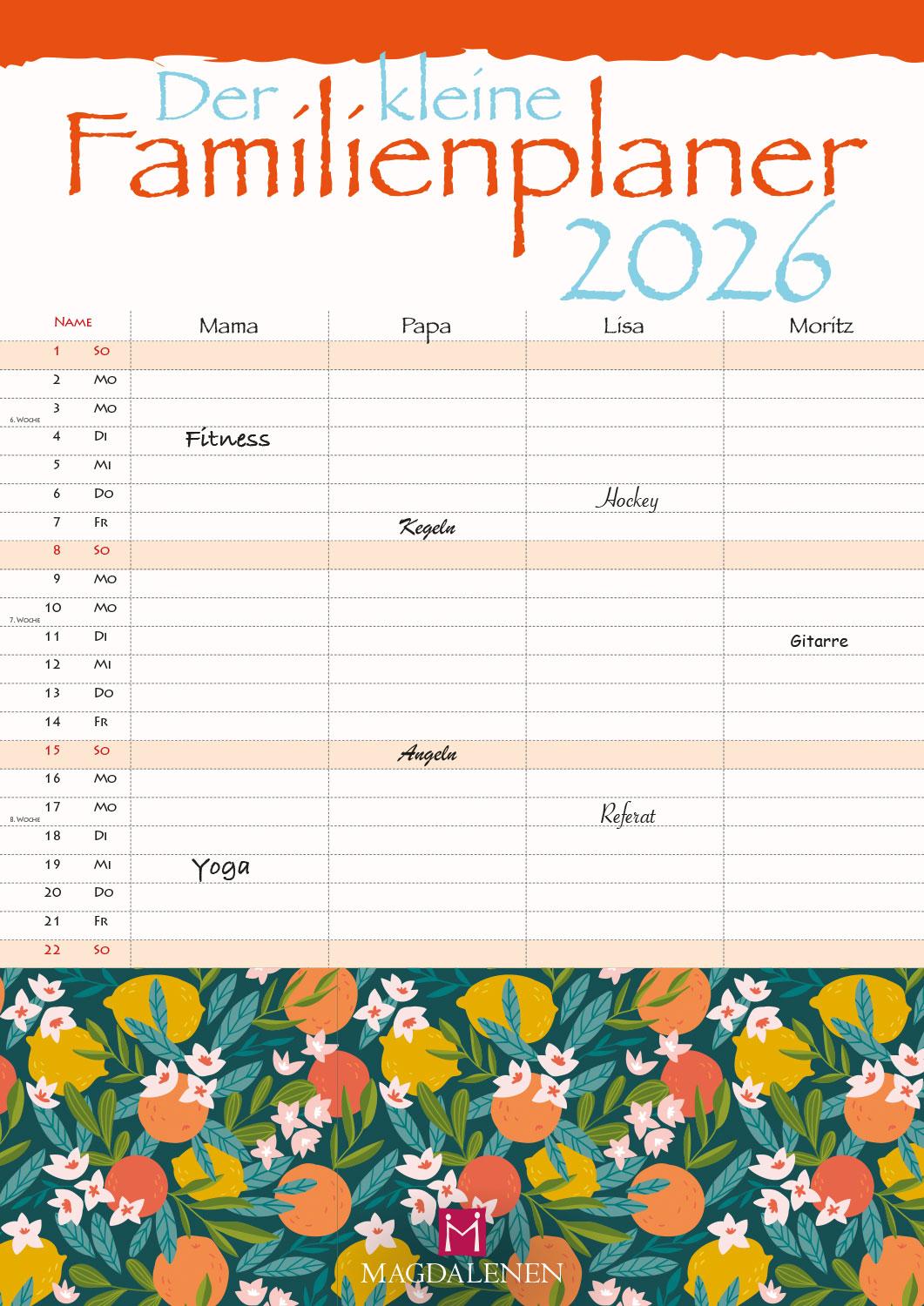 Vorderes Coverbild Der kleine Familienplaner 2026