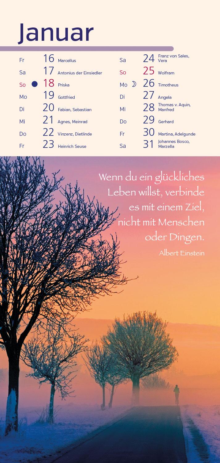 Beispielinhalt (Bild) Worte und Gedanken 2026