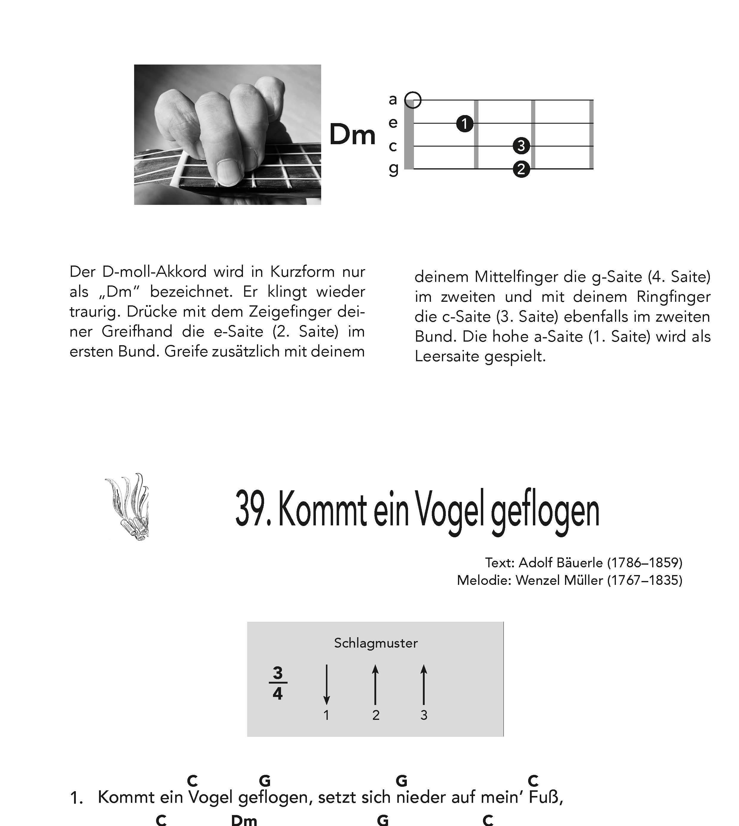 Beispielinhalt (Bild) KIDS Lagerfeuer-Ukulele. Die schönsten Kinderlieder begleiten.