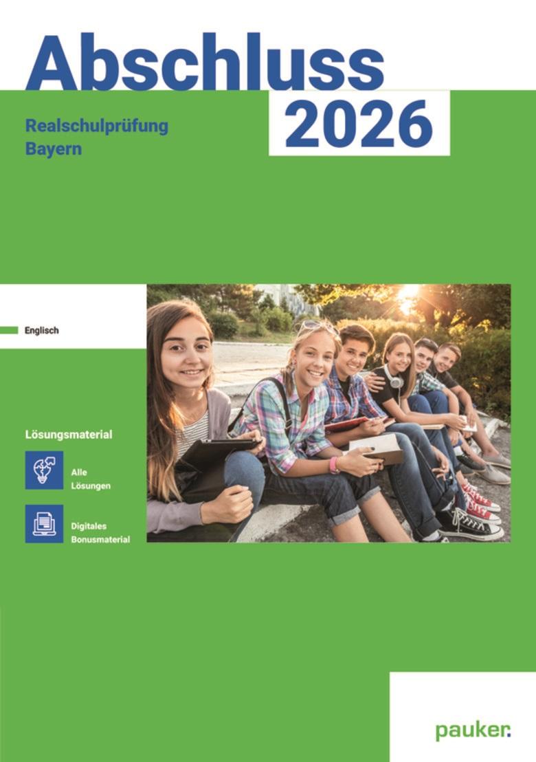 Vorderes Coverbild Abschluss 2026 - Realschule Bayern - Lösungsband - Englisch