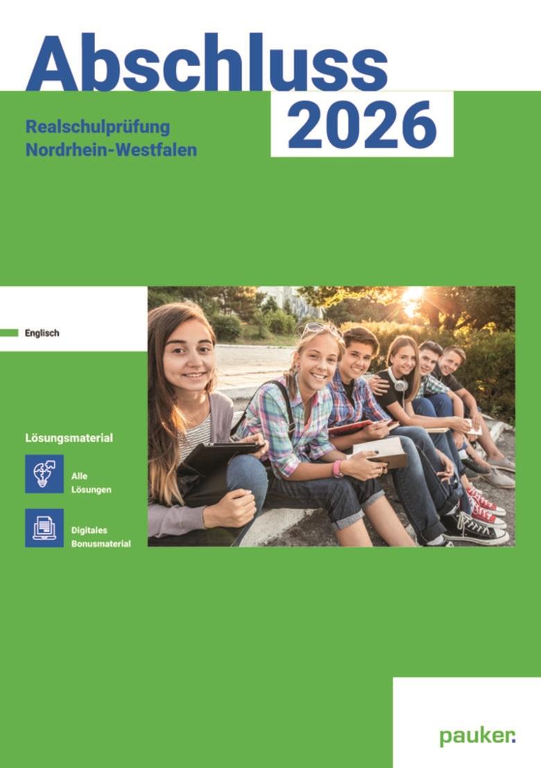 Vorderes Coverbild Abschluss 2026 - MSA Realschule NRW - Lösungsband - Englisch