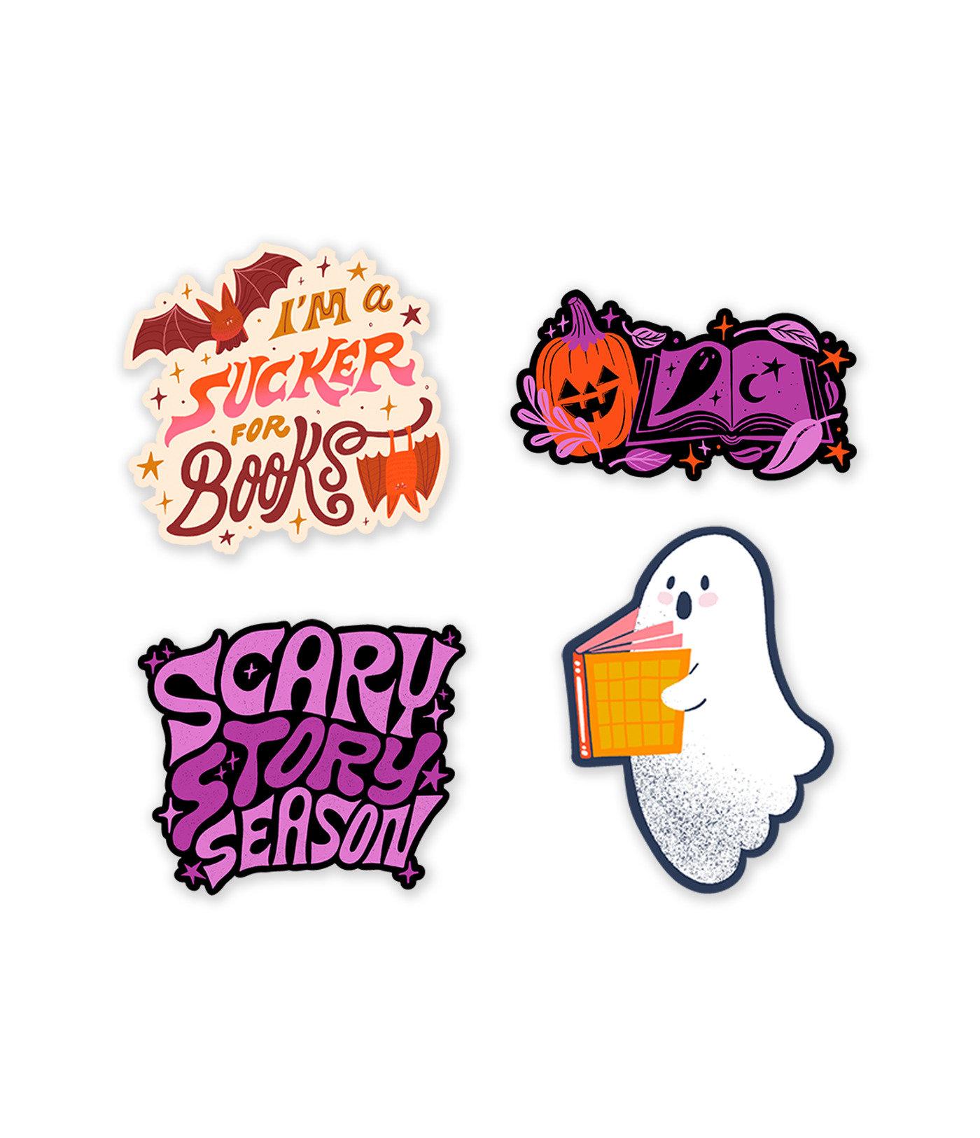 Vorderes Coverbild Halloween Scary Story Season Stickers - Sticker Set of 4