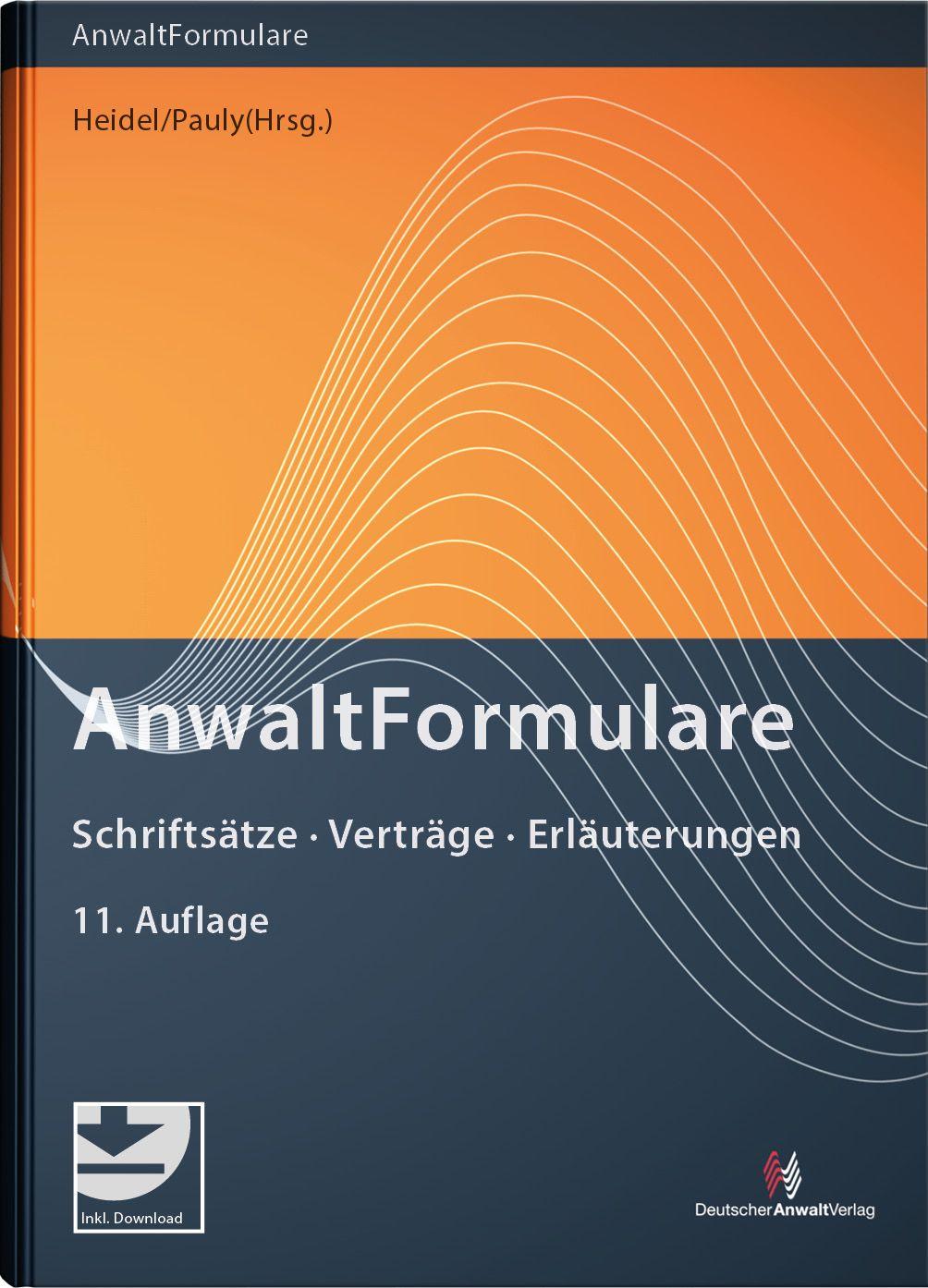 Vorderes Coverbild AnwaltFormulare