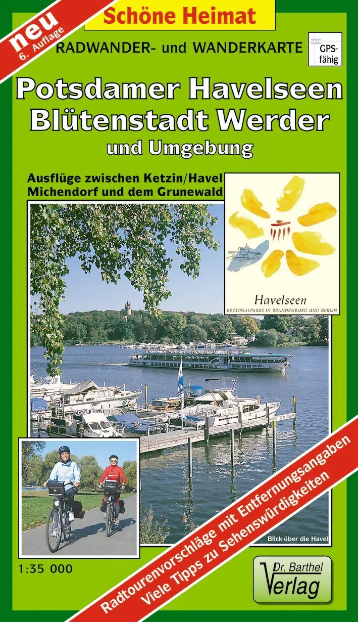 Vorderes Coverbild Radwander- und Wanderkarte Potsdamer Havelseen, Blütenstadt Werder und Umgebung
