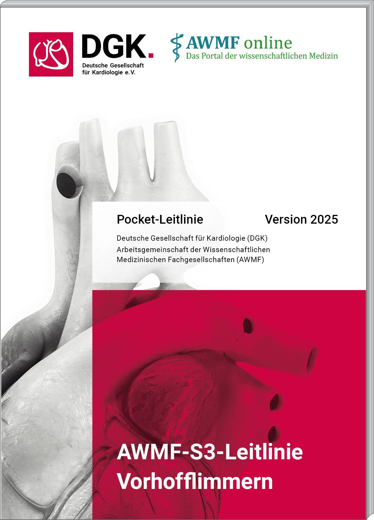 Vorderes Coverbild AWMF-S3-Leitlinie Vorhofflimmern