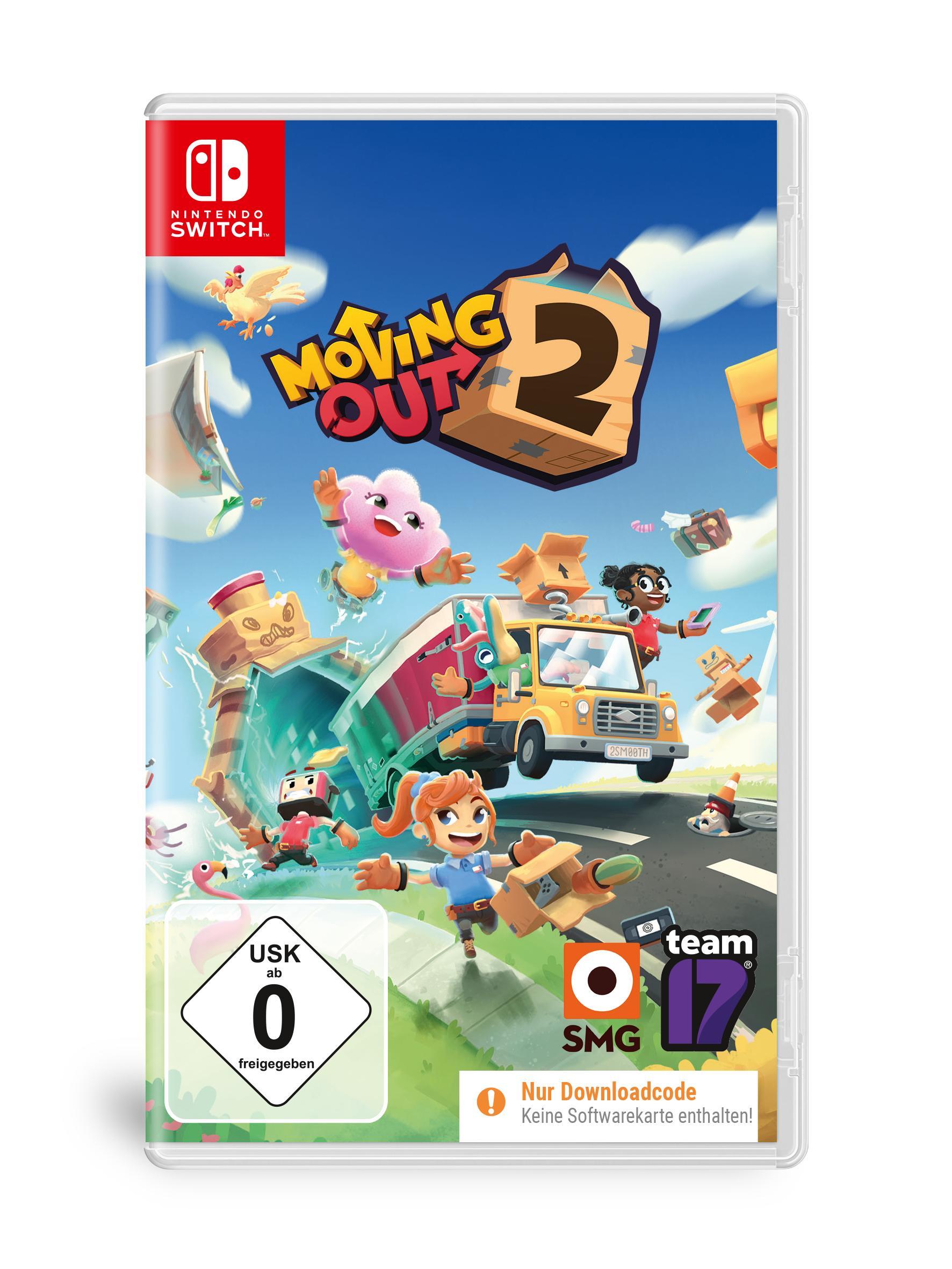 Vorderes Coverbild Moving Out 2 (Code in Box - Nintendo Switcht)