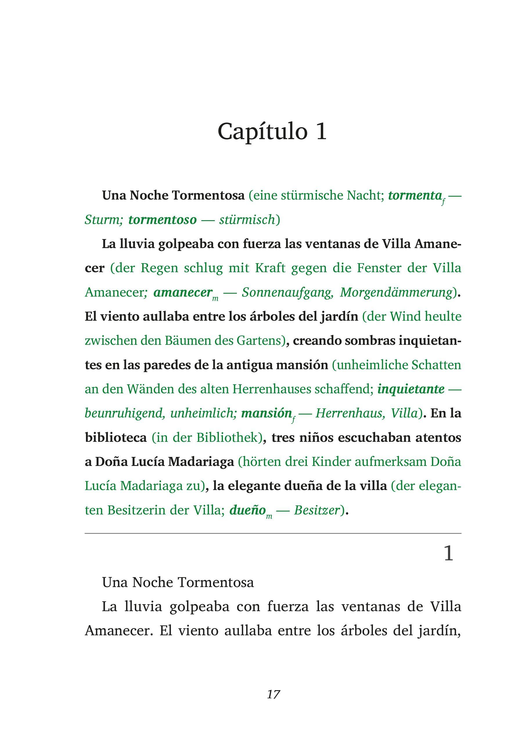 Beispielinhalt (Bild) El Enigma del Reloj de Arena - Spanische Krimi-Lektüre A2-B1 (+ Audio-Online)