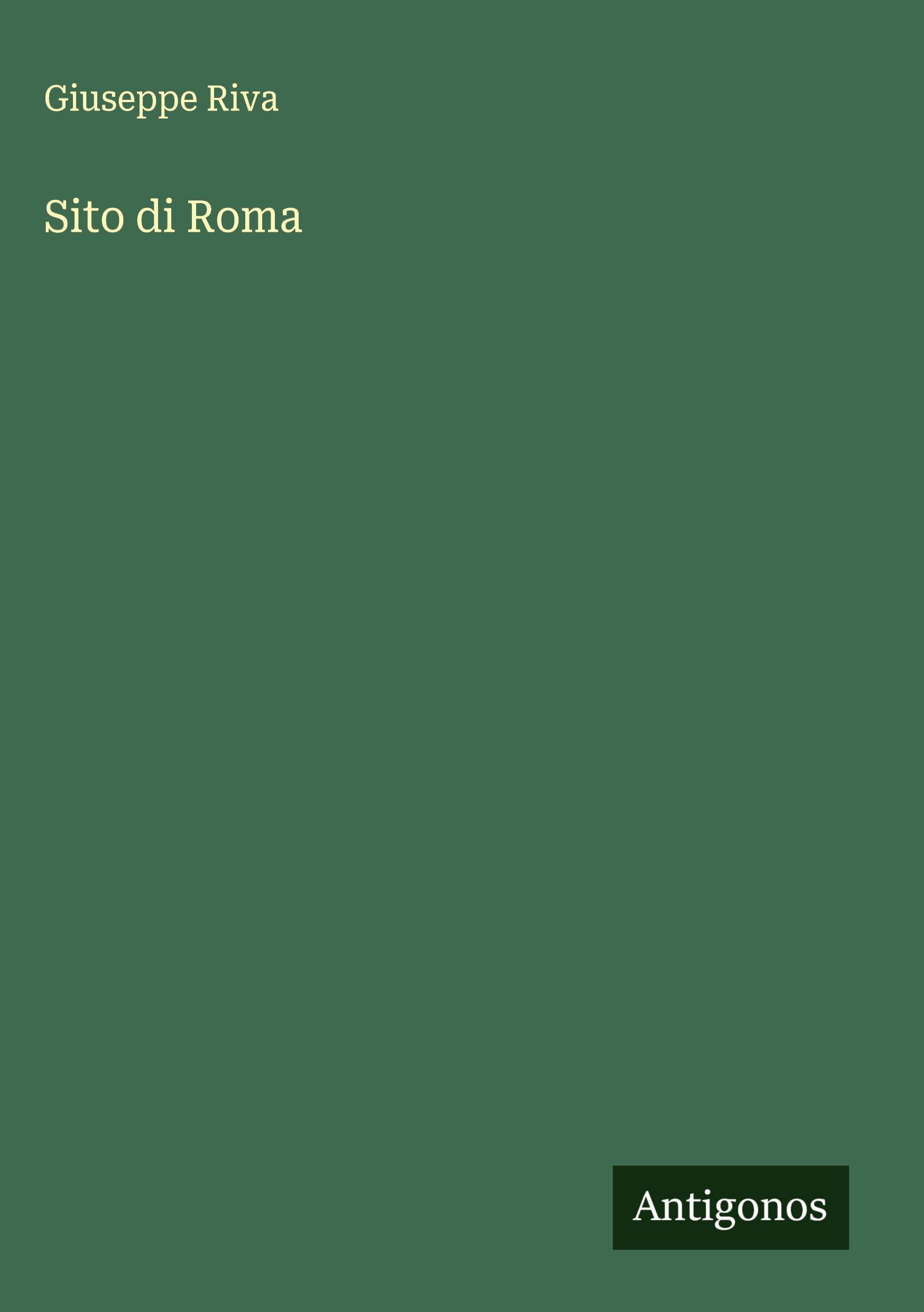Vorderes Coverbild Sito di Roma