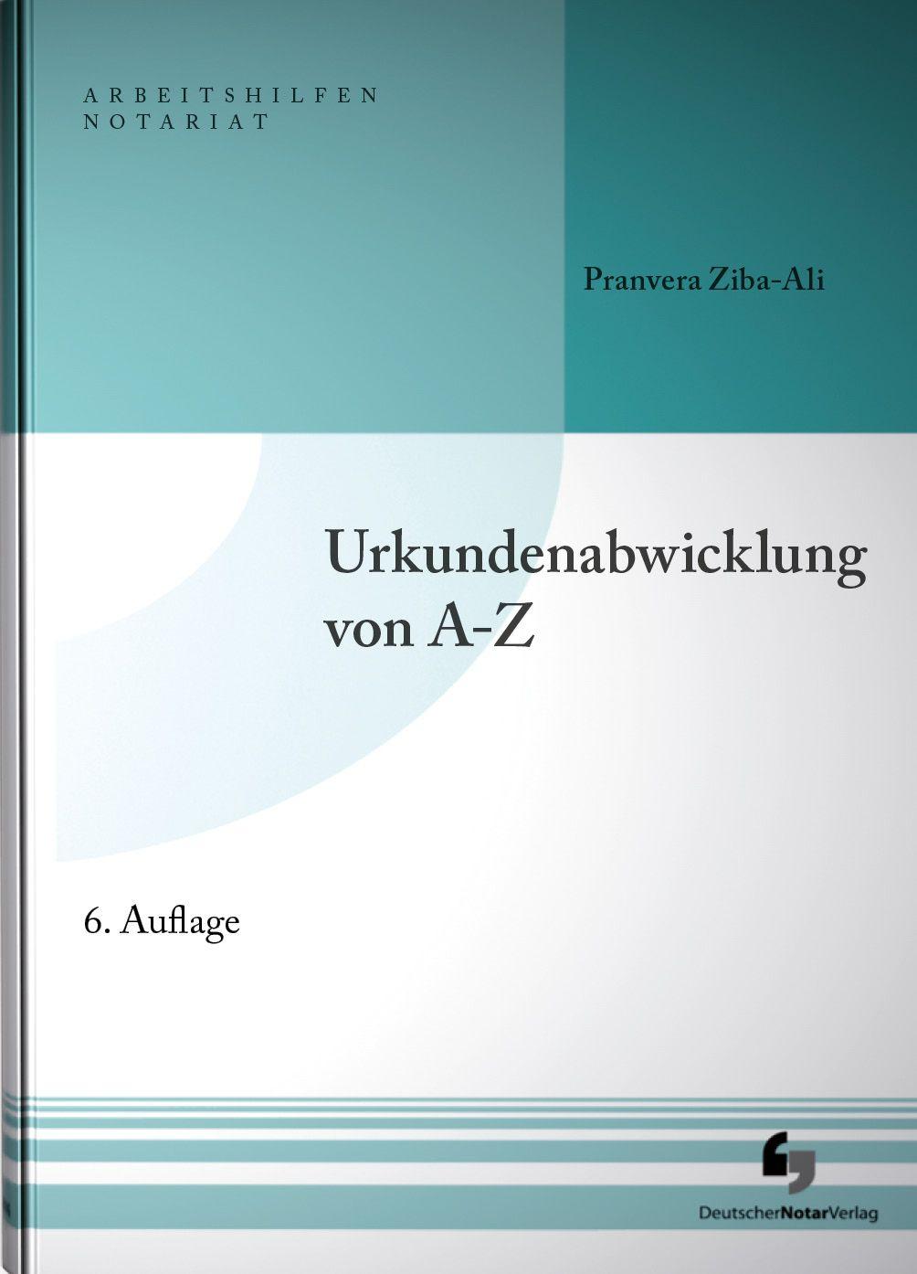 Vorderes Coverbild Urkundenabwicklung von A-Z